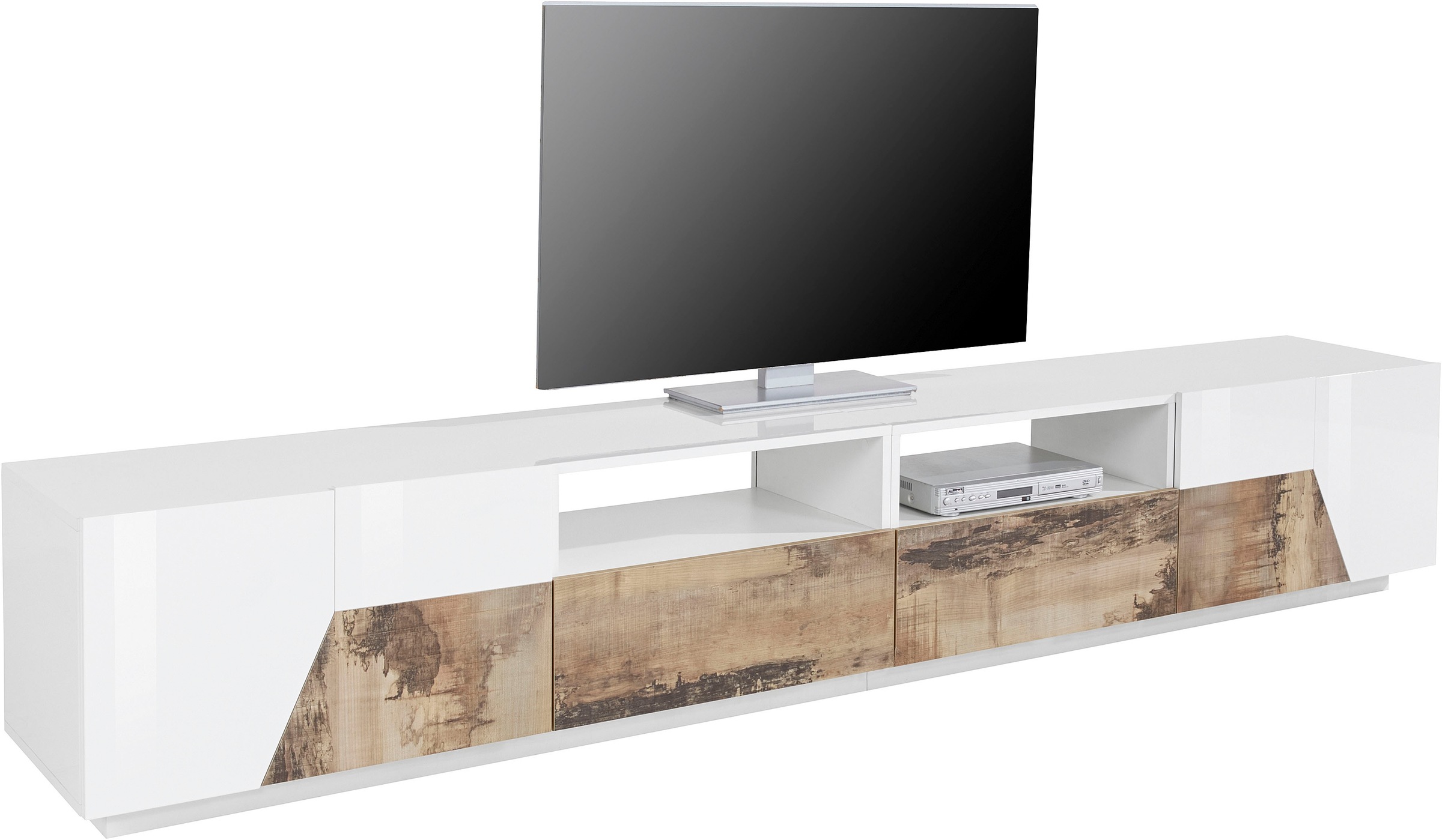 INOSIGN Lowboard »ALIEN- TV-Board, mit 4 Türen, 2 Schubladen und 2 offenen Fächern«, TV-Kommode Breite ca. 260 cm "Made in Italy"