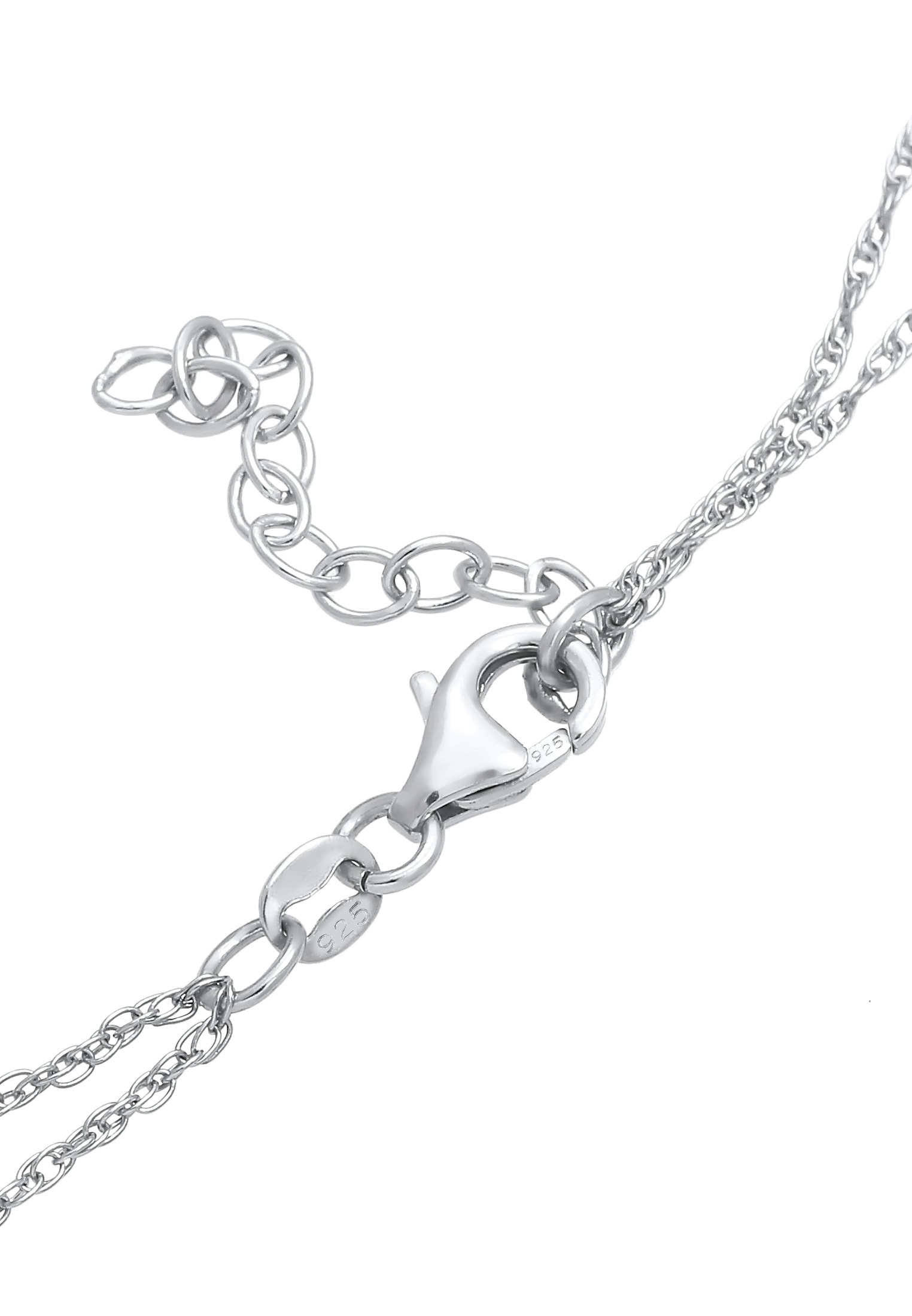Elli Silberkette »Halskette Layer Kreuz Marienbild 925 Sterling Silber«