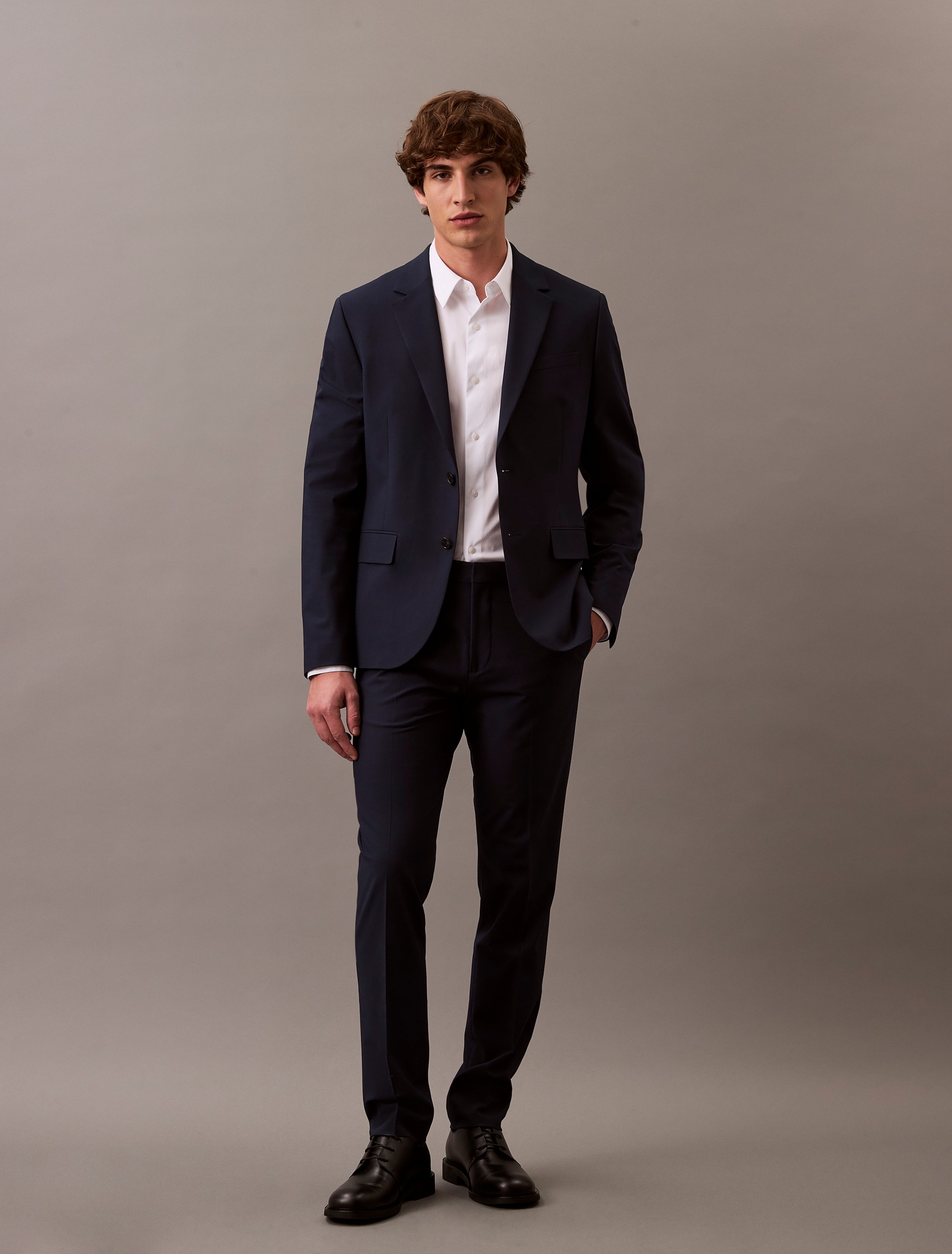 Calvin Klein Businesshemd »LS SOLID STRETCH CLASSIC SHIRT«, mit Kentkragen
