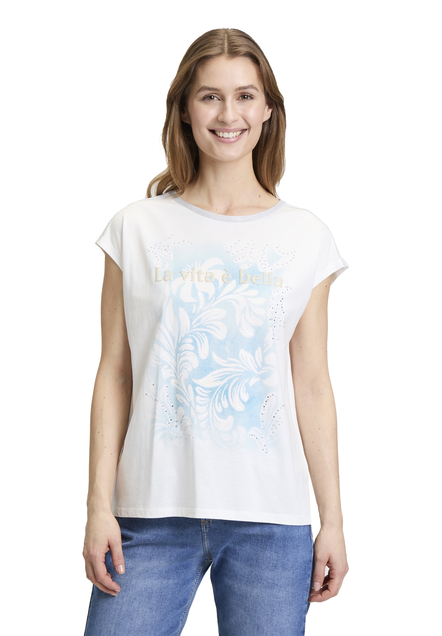 Cartoon Kurzarmshirt »Rundhals-Shirt mit Placement«