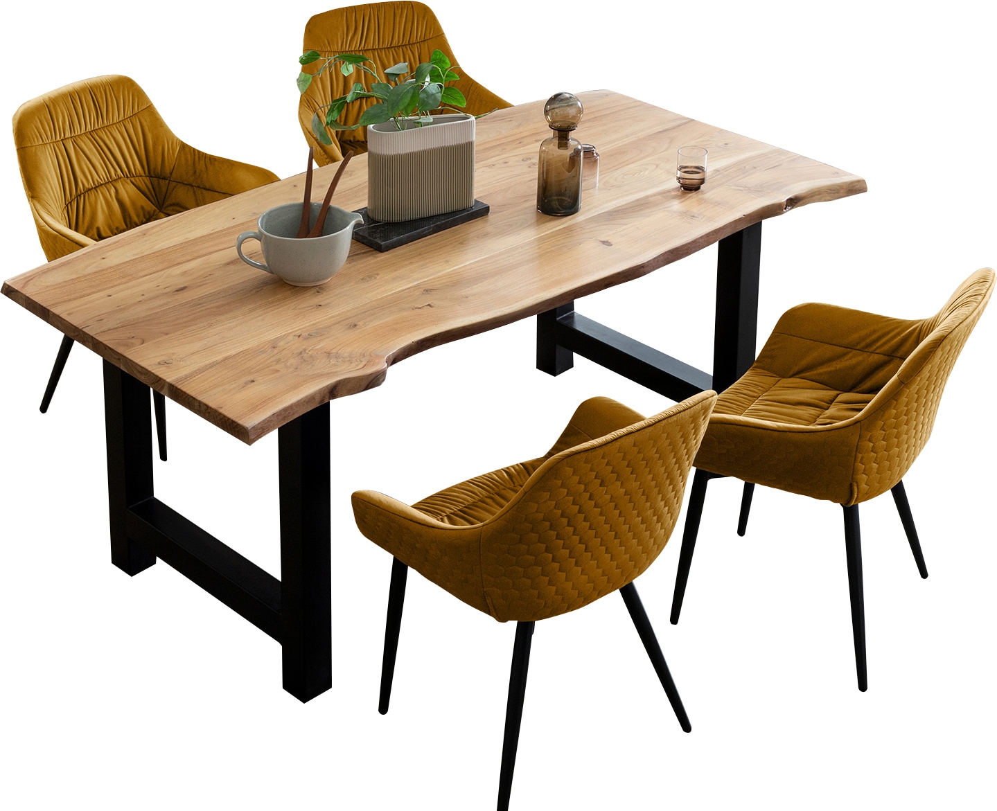 SalesFever Essgruppe, (Set, 5 tlg.), Massivholz geölt und zweifach gewachst