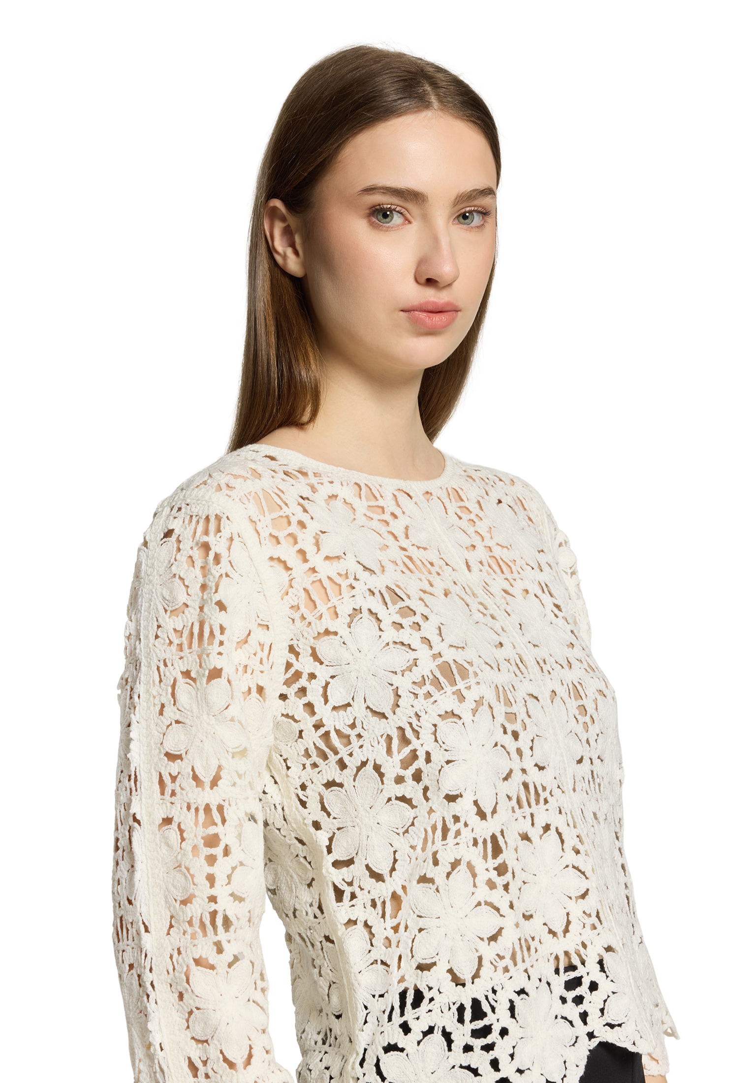 Betty Barclay Rundhalspullover »Lochstrick-Pullover mit U-Boot-Ausschnitt«