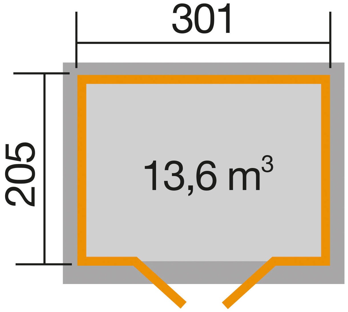 weka Gartenhaus »122 Gr.3, anthrazit«
