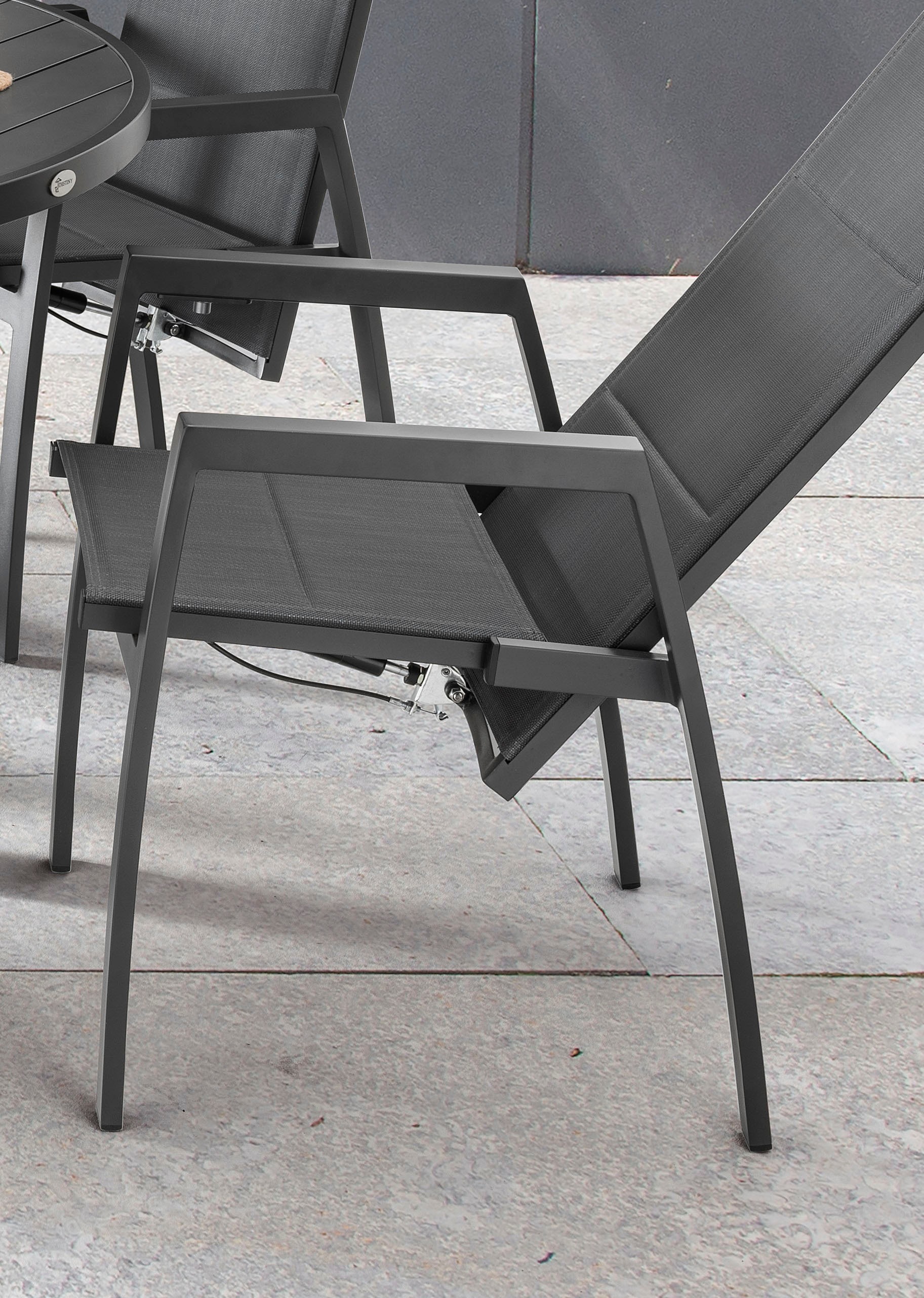 Destiny Garten-Essgruppe »COSTA ARONA« 5 Stk. tlg. 4 Hochlehner Textilene, 1 Ausziehtisch 145/199x145 cm