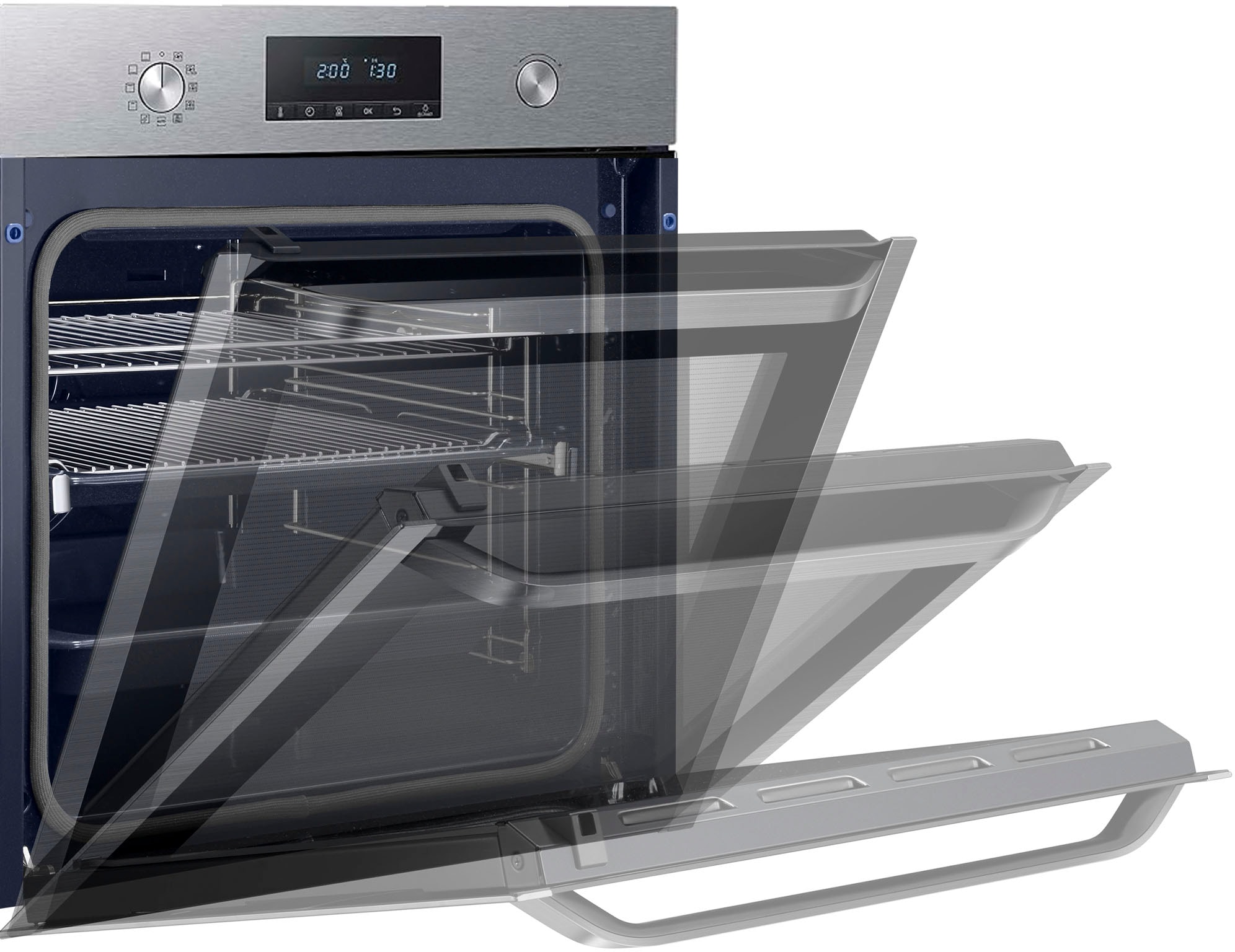 Samsung Elektro-Herd-Set »F-NB69R3301RS«, mit 1-fach-Teleskopauszug