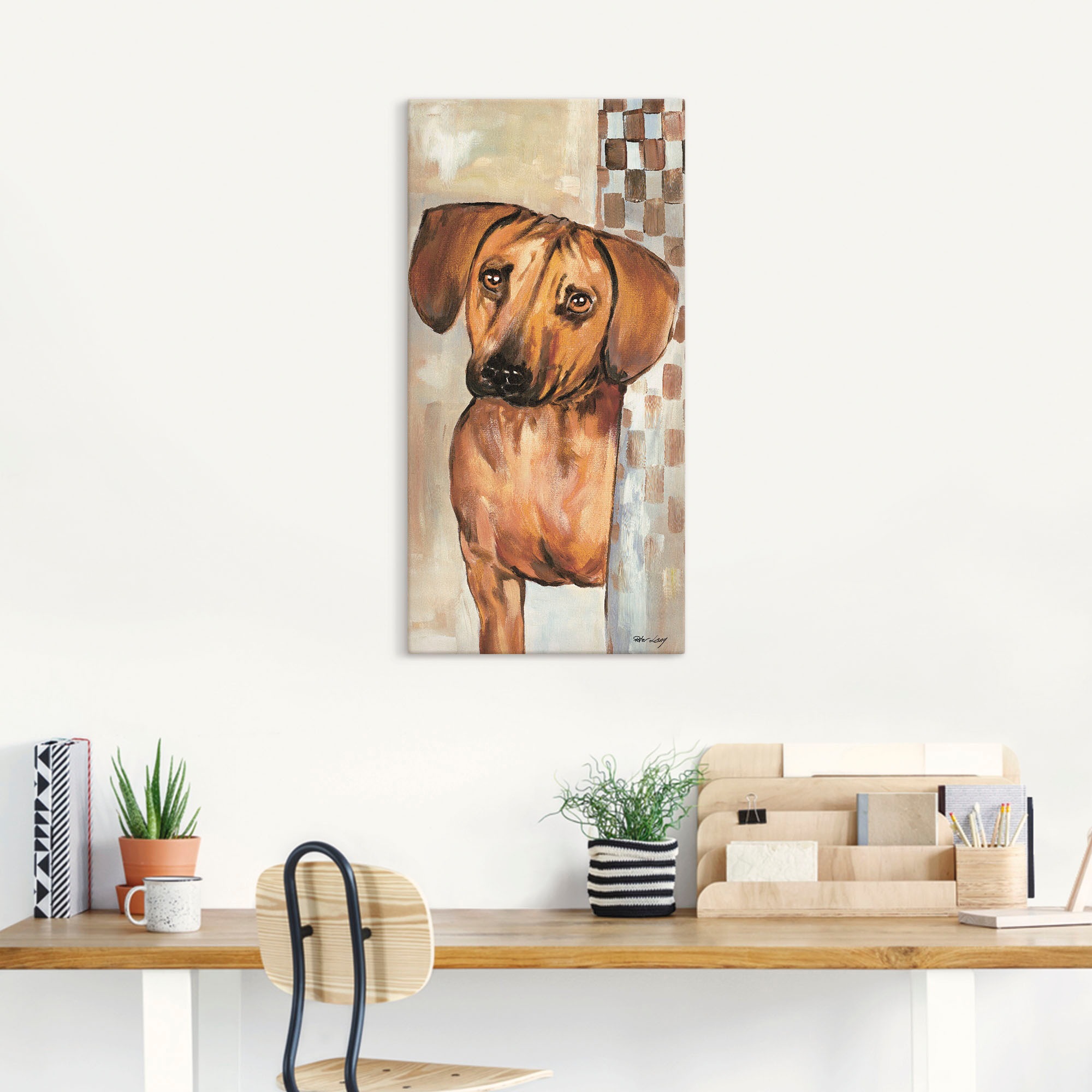Artland Leinwandbild »Hund«, Haustiere, (1 St.), auf Keilrahmen gespannt