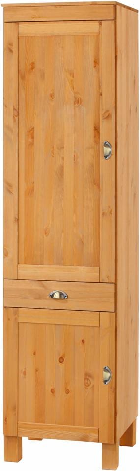 Home affaire Hochschrank »Oslo«, 50 cm breit, in 2 Tiefen, 2 Türen, 1  Schublade, aus massiver Kiefer im OTTO Online Shop