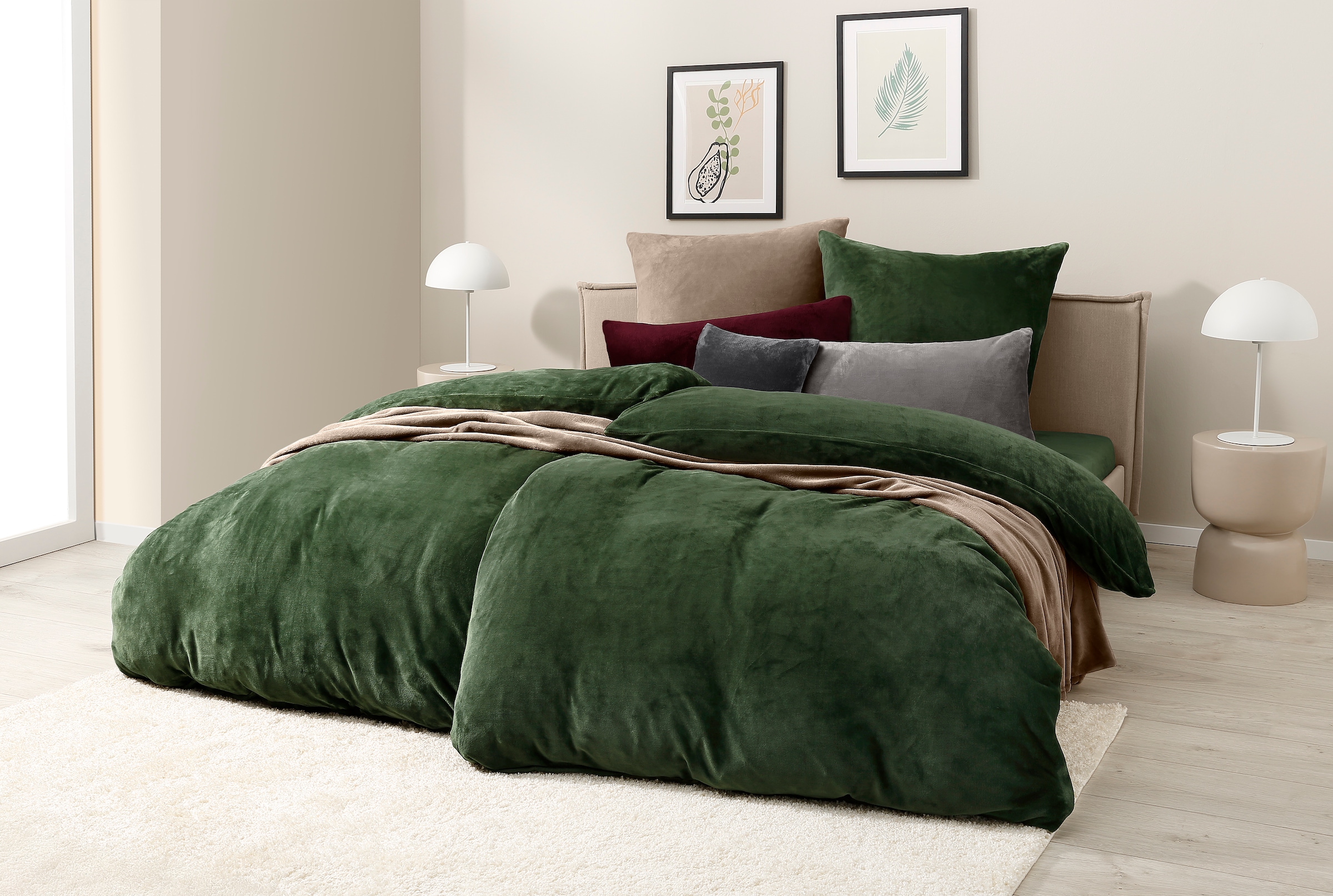 my home Bettwäsche »Desner3«, Bettwäsche mit Reißverschluss, Cashmere-Touch, kuschelig & weich
