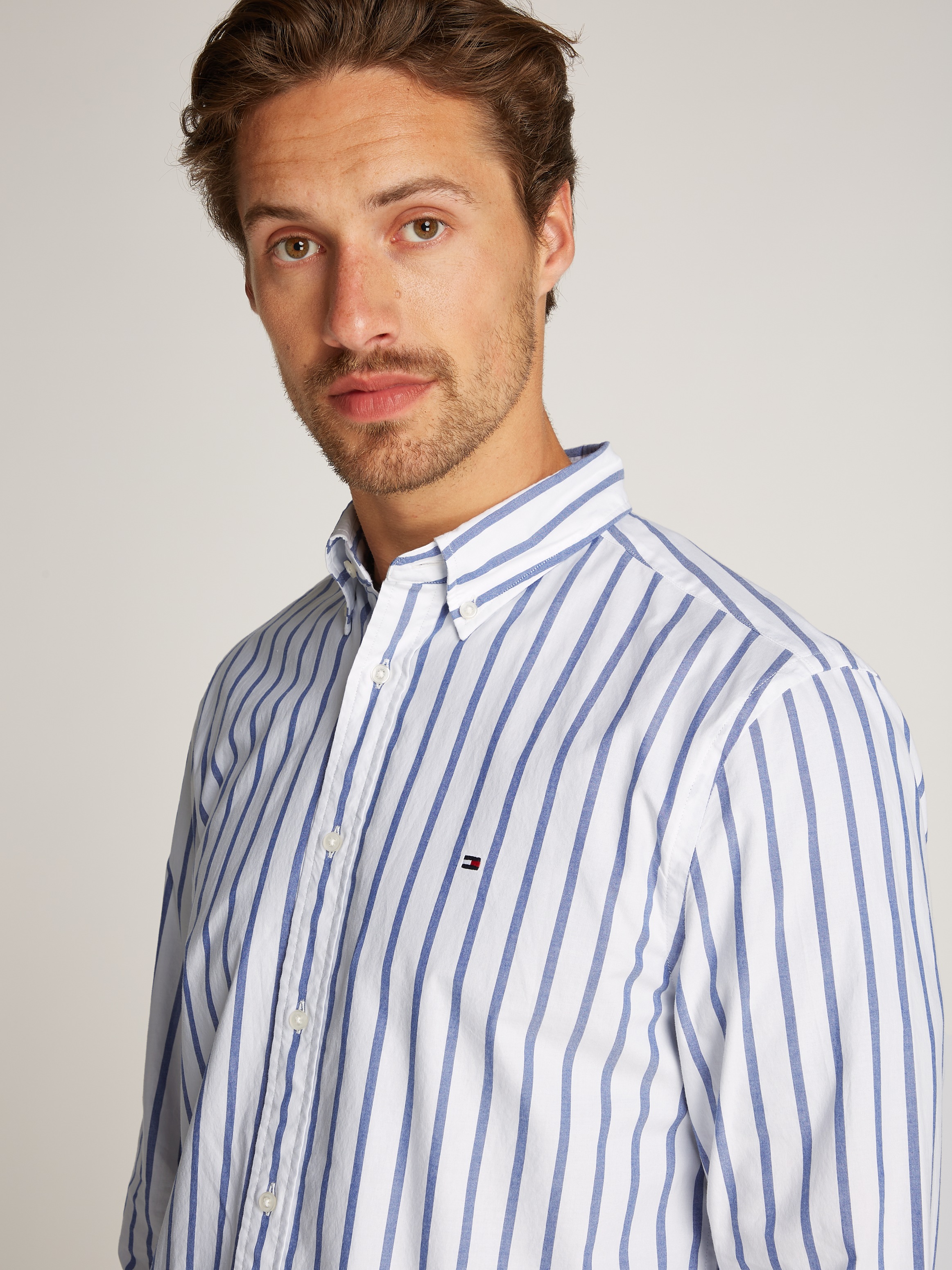Tommy Hilfiger Businesshemd »FLEX POPLIN NAUTICAL STP SHIRT«