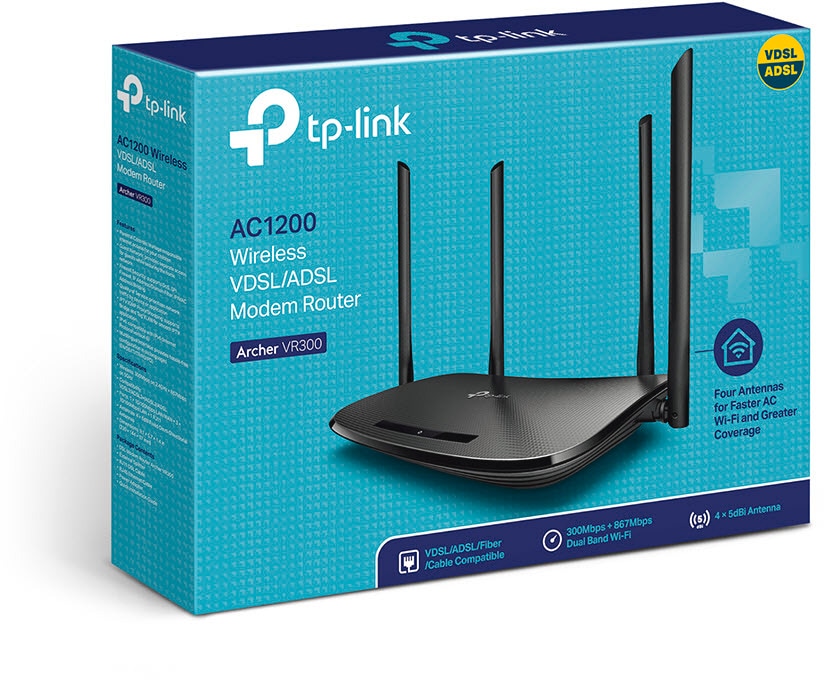 TP-Link DSL-Router »Archer VR300 AC1200 Gigabit WLAN ADSL/VDSL Router«  jetzt online bei OTTO
