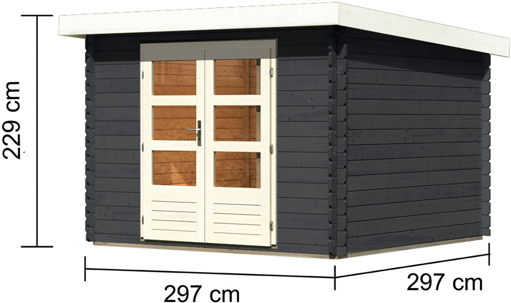 Karibu Gartenhaus »"Luma 5" SET«, naturbelassen oder anthrazit