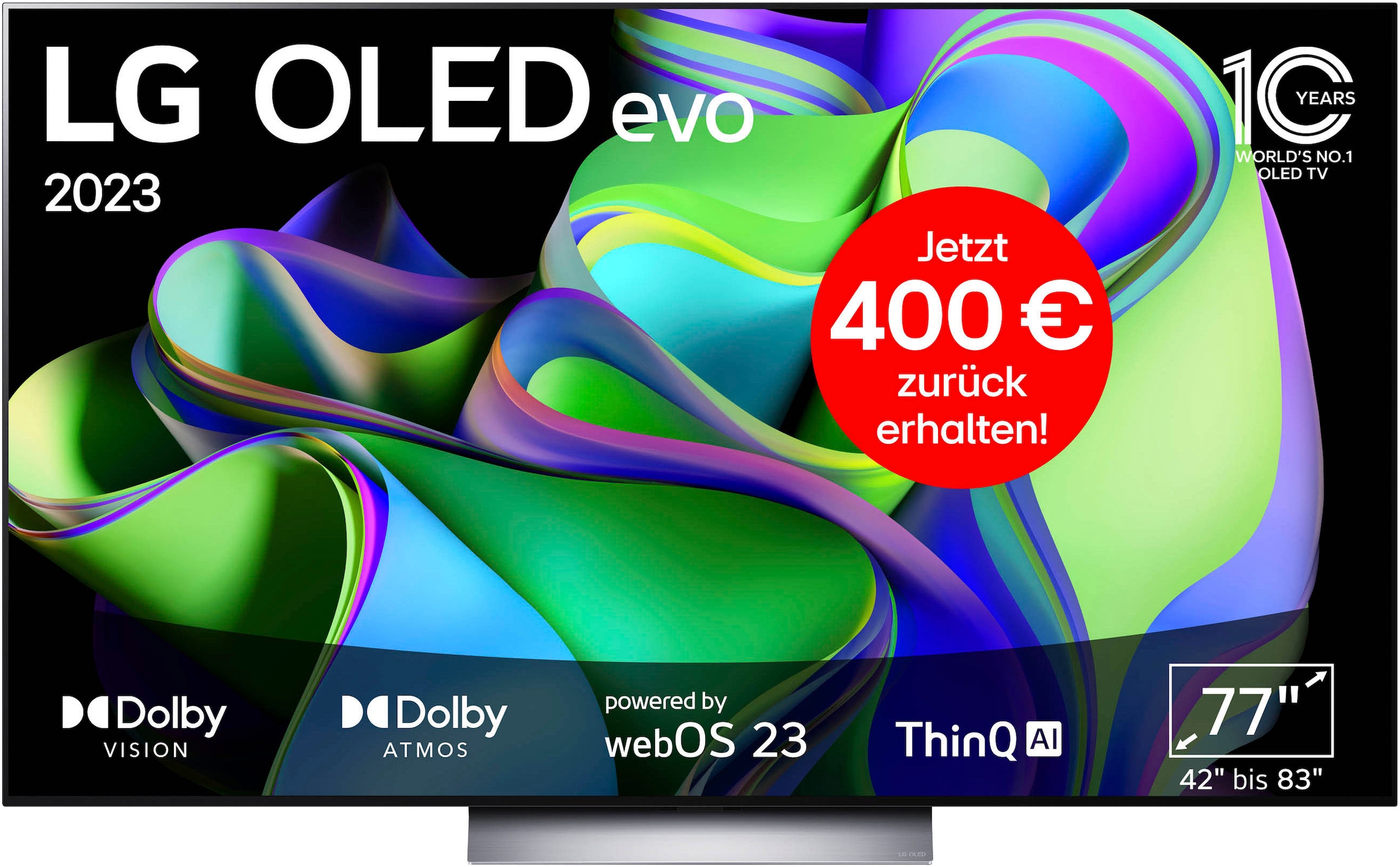 LG OLED-Fernseher »OLED77C37LA«, 195 cm/77 Zoll, 4K Ultra HD, Smart-TV ...