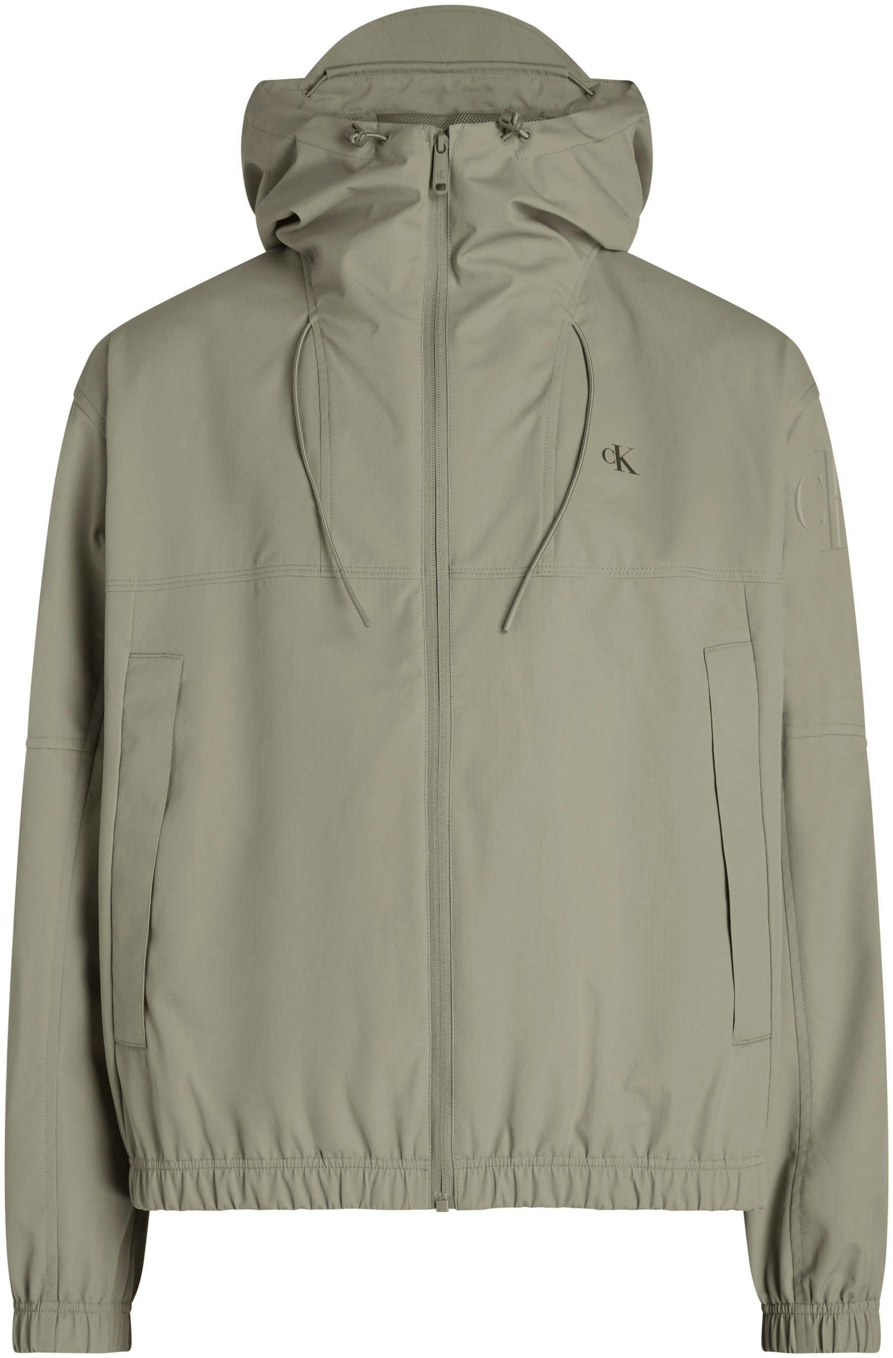Calvin Klein Jeans Allwetterjacke »TECHNICAL JACKET«, mit Kapuze, Logodruck, Eingriffstaschen
