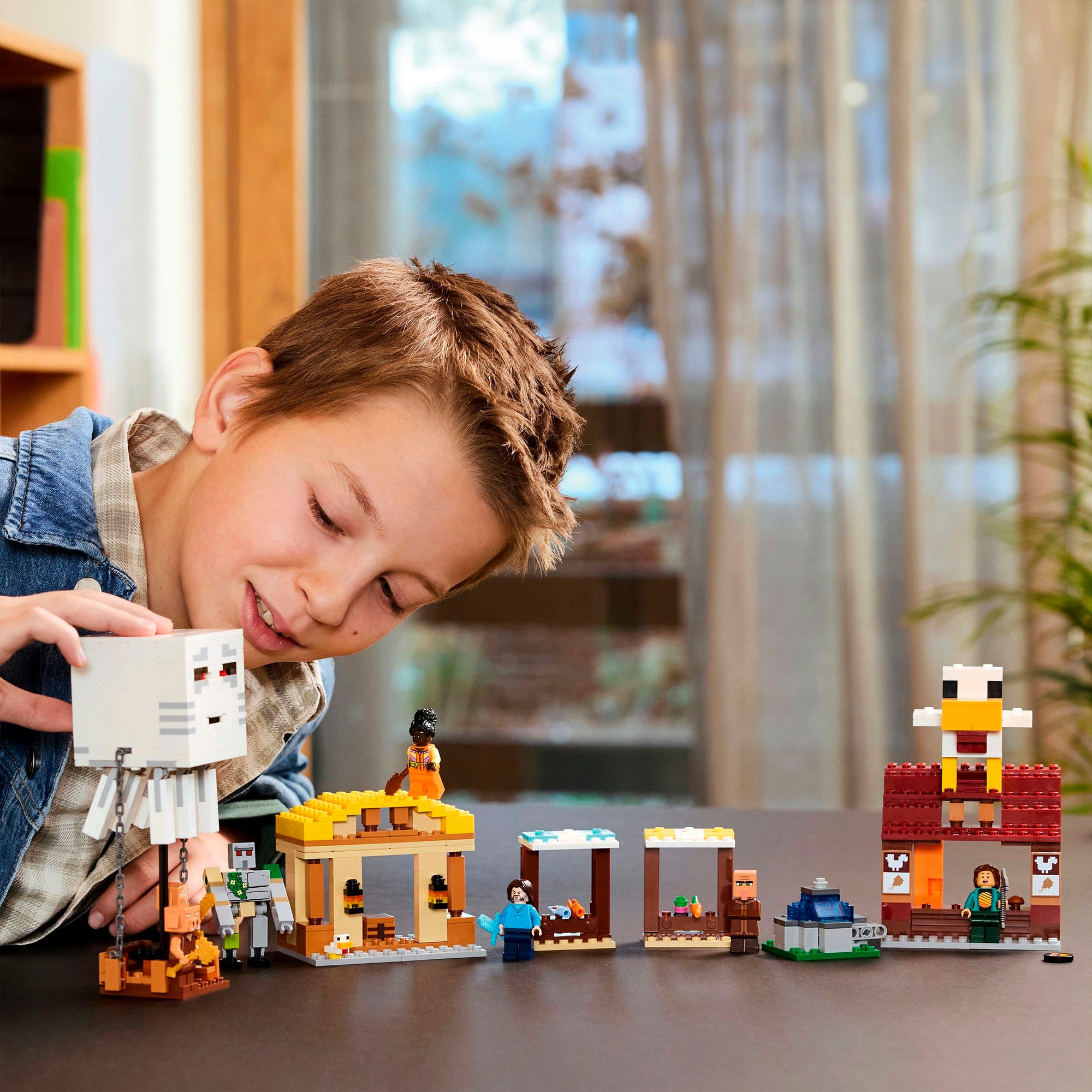 LEGO® Konstruktionsspielsteine »Angriff des Ghast-Ballons (21273), LEGO® Minecraft«, (555 St.), Made in Europe