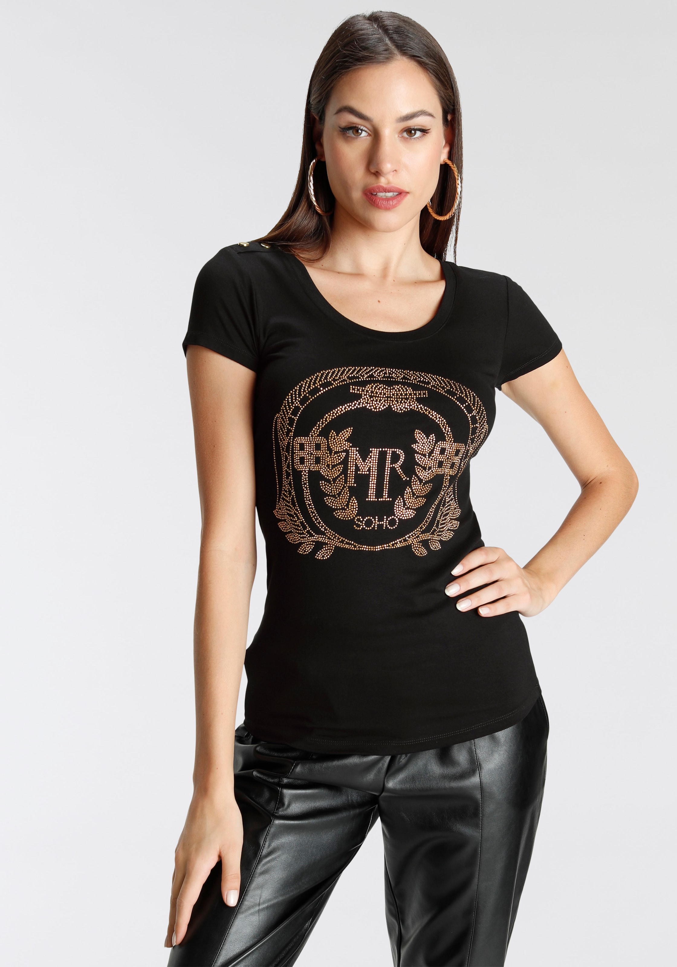 Melrose T-Shirt, mit Glitzerdruck online bei OTTO