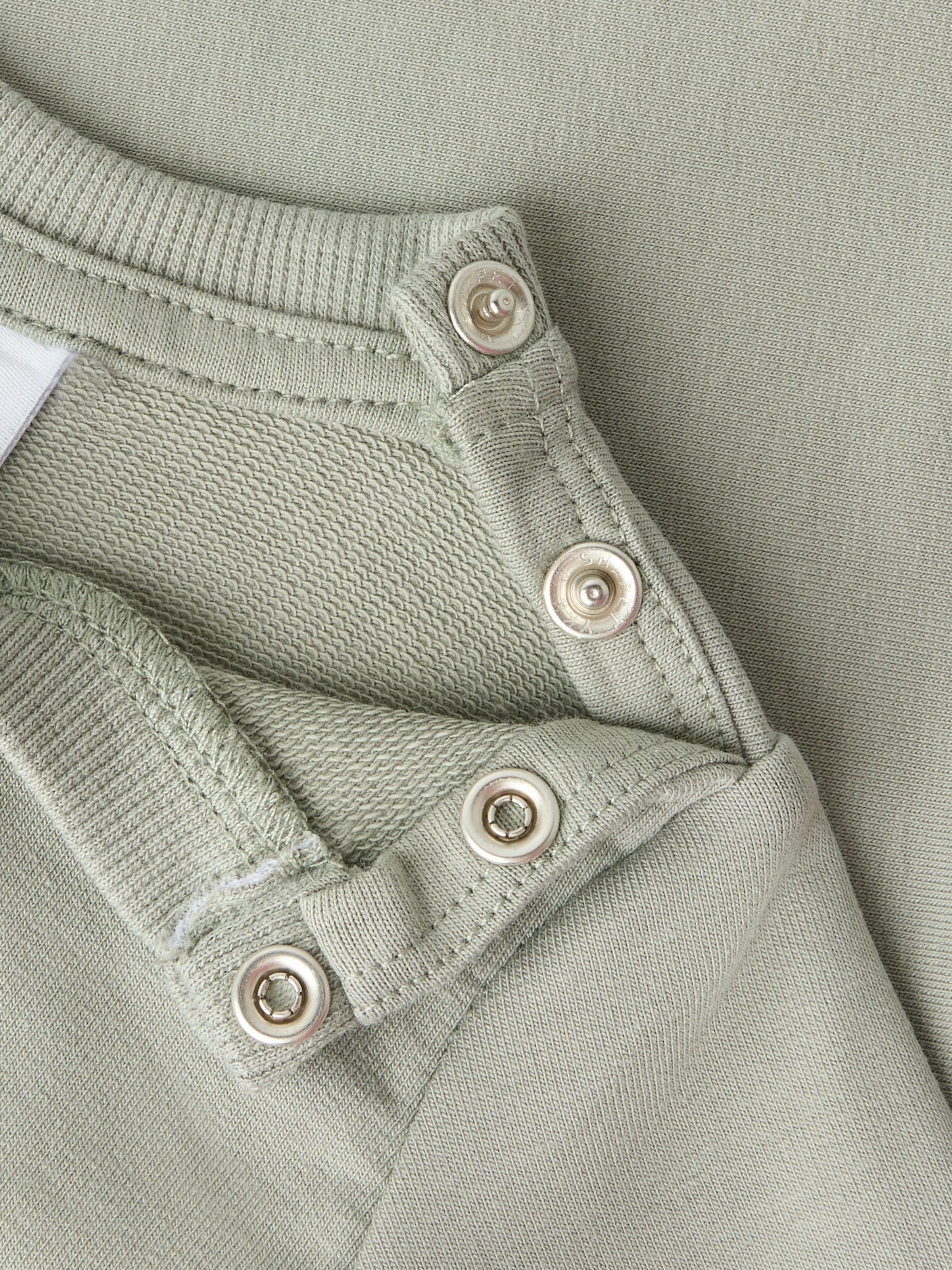 Name It Sweatshirt »NBNTAKKI für Mädchen und Jungen mit Druckknopf und Stretch«, unifarben, casual, regular fit, Baumwollmix, Rundhals
