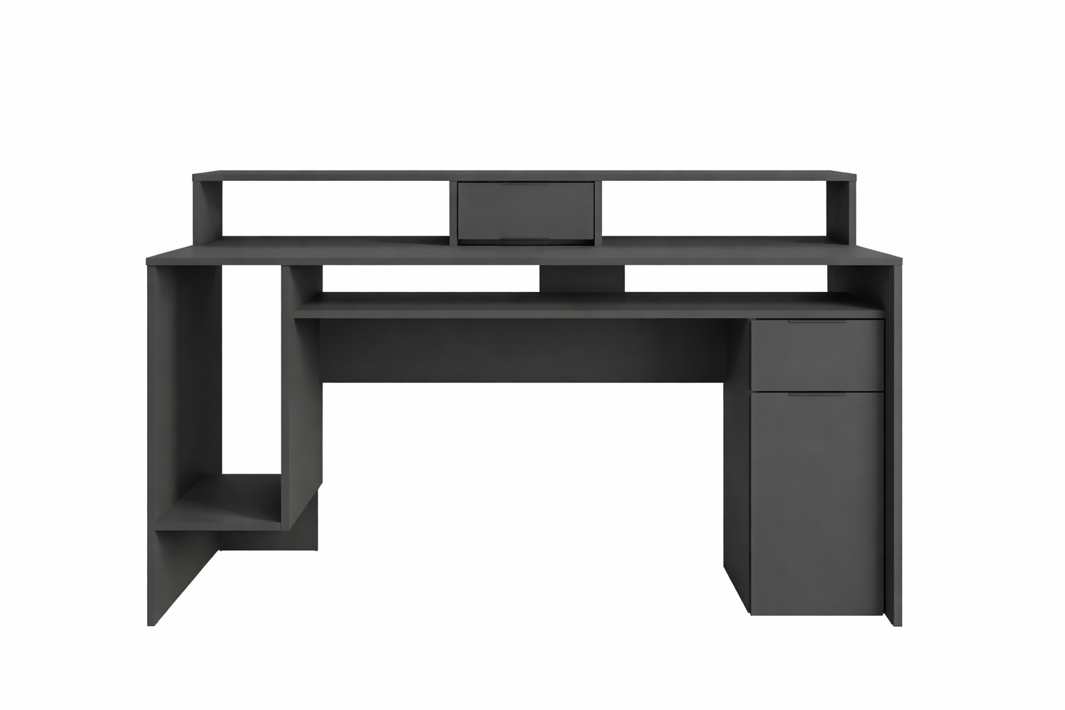 OTTO home Schreibtisch »Peooria Computertisch mit Monitoraufsatz & Towerfach, viel Stauraum« Büroschreibtisch, Gamingtisch mit Schublade, modern, Breite 160 cm