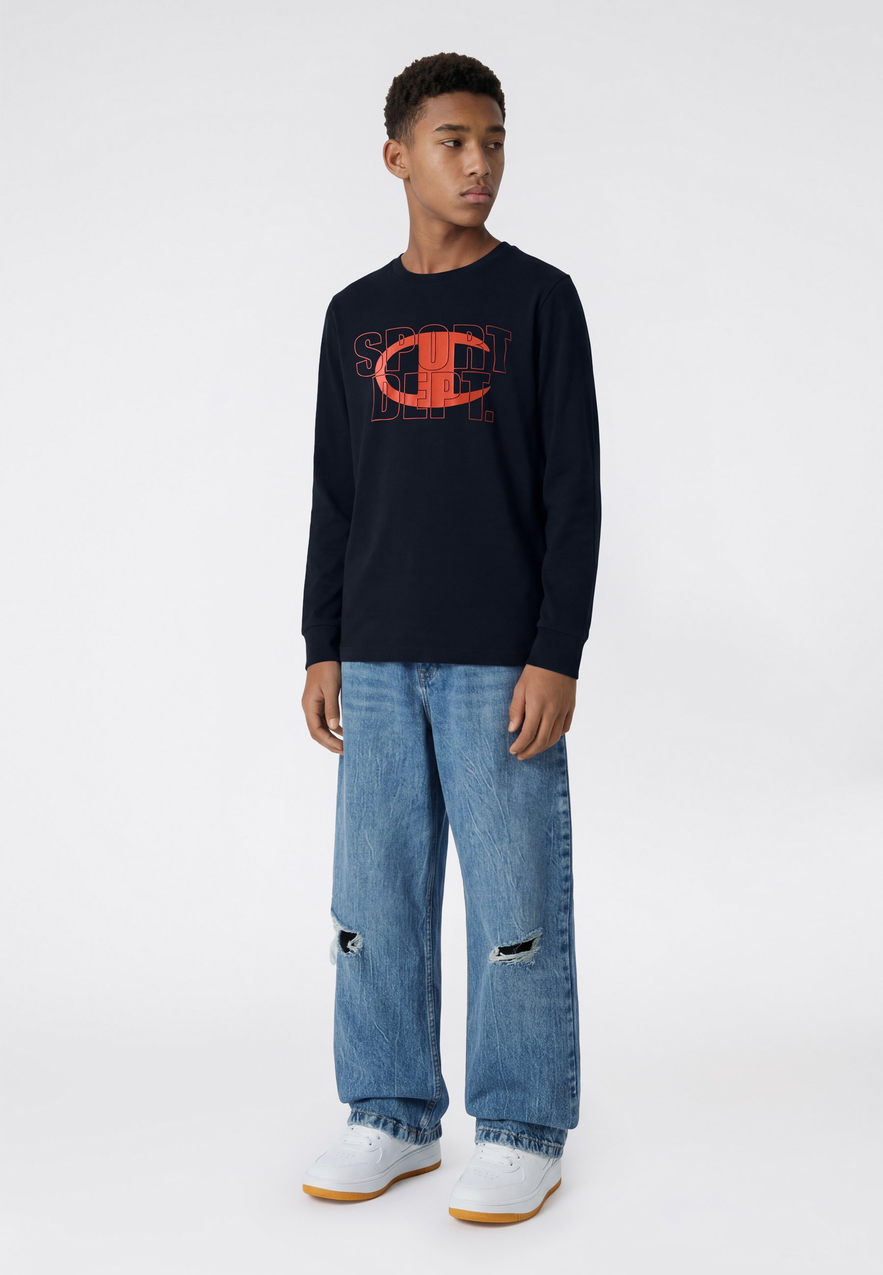 Champion Langarmshirt »SPORTWEAR LONG SLEEVE Standard Fit« für Kinder und Jugendliche, Standard Fit, aus Baumwolle