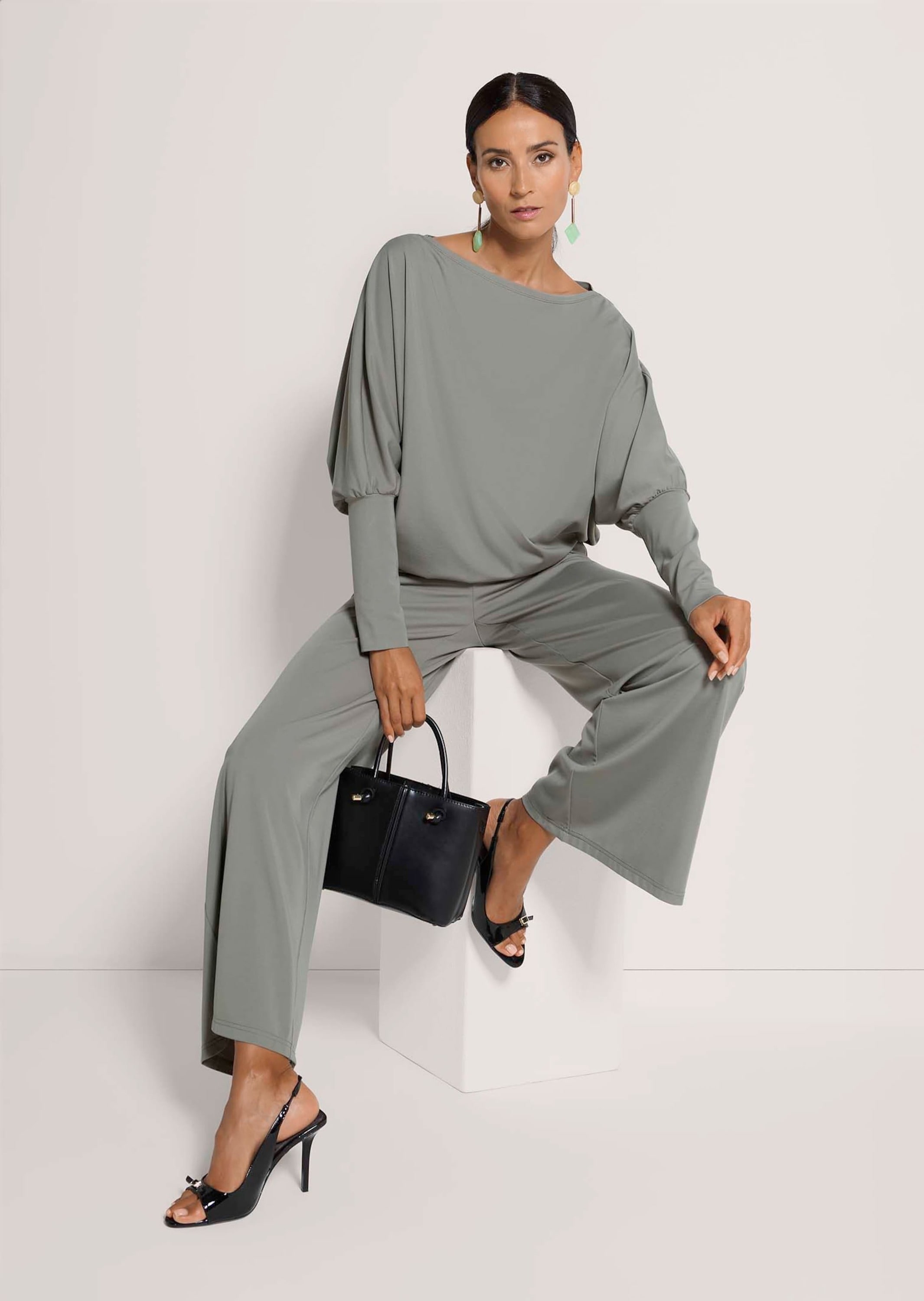 MADELEINE Langarmshirt »Langarmshirt Lockeres Longsleeve mit Fledermausärmeln« Weite Fledermausärmel