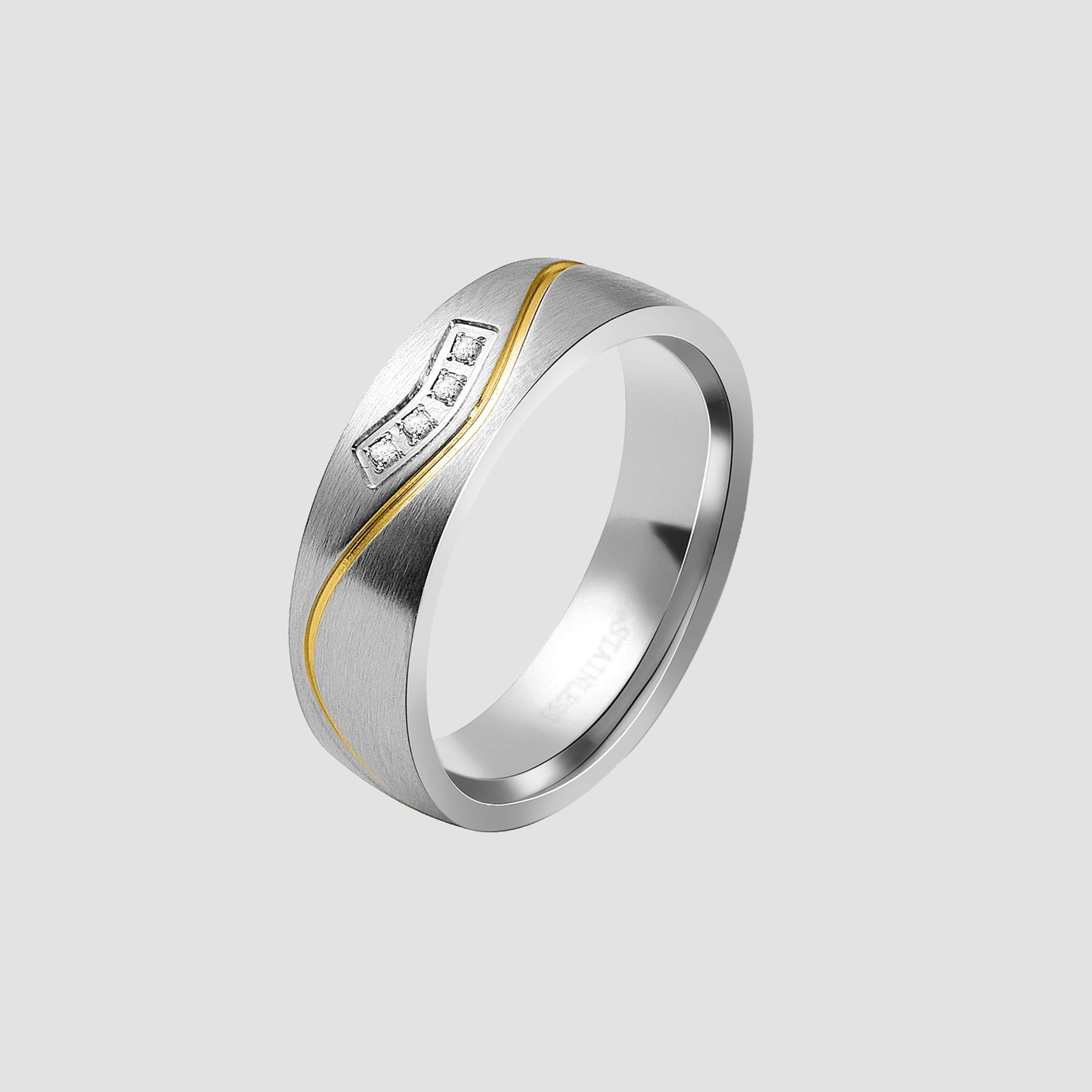 Adelia´s Fingerring »Damen Ring aus Edelstahl mit Strass Steinchen«