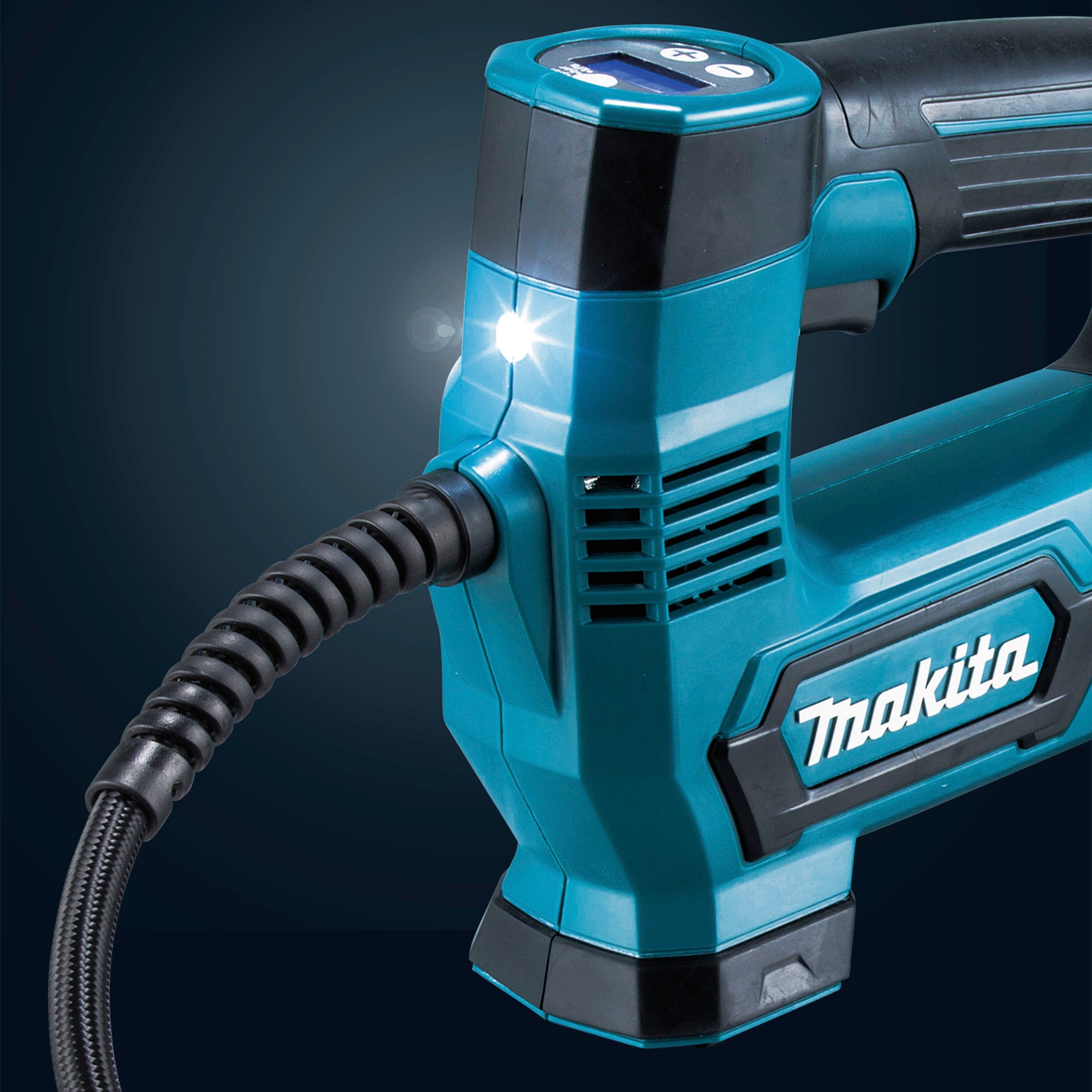 Makita Akku-Handkompressor »12V/14,4V MP100DZ«, zum schnellen und einfachen Befüllen von Reifen, Bällen uvm.