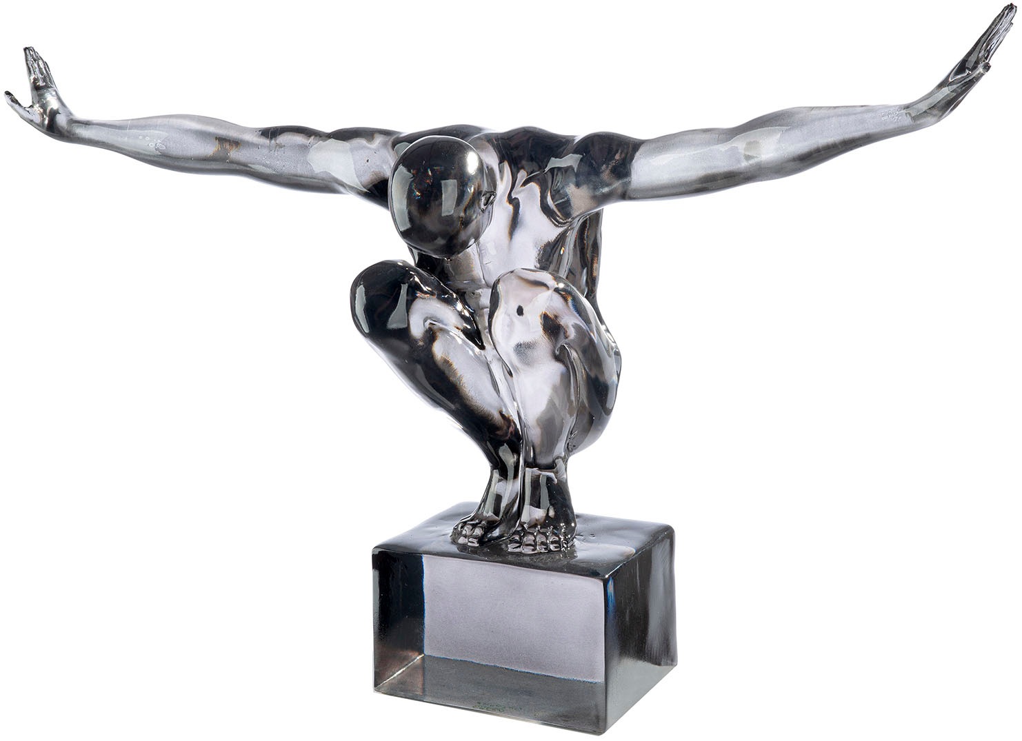 GILDE Dekofigur »Skulptur Cliffhanger Gris grau H. 33,5 cm«