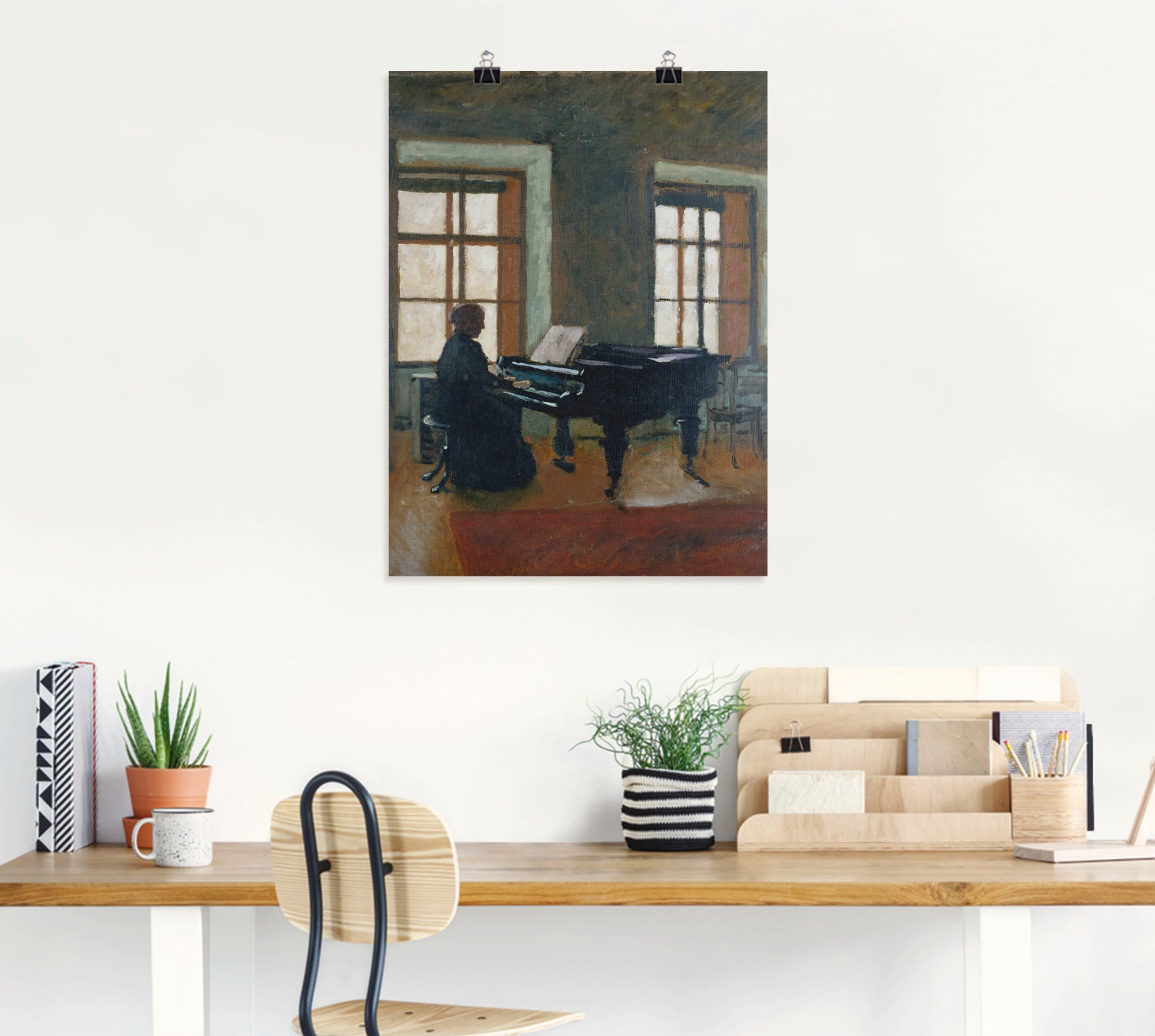 Artland Wandbild »Am Klavier. 1910«, Instrumente, (1 St.), als Leinwandbild, Poster in verschied. Größen