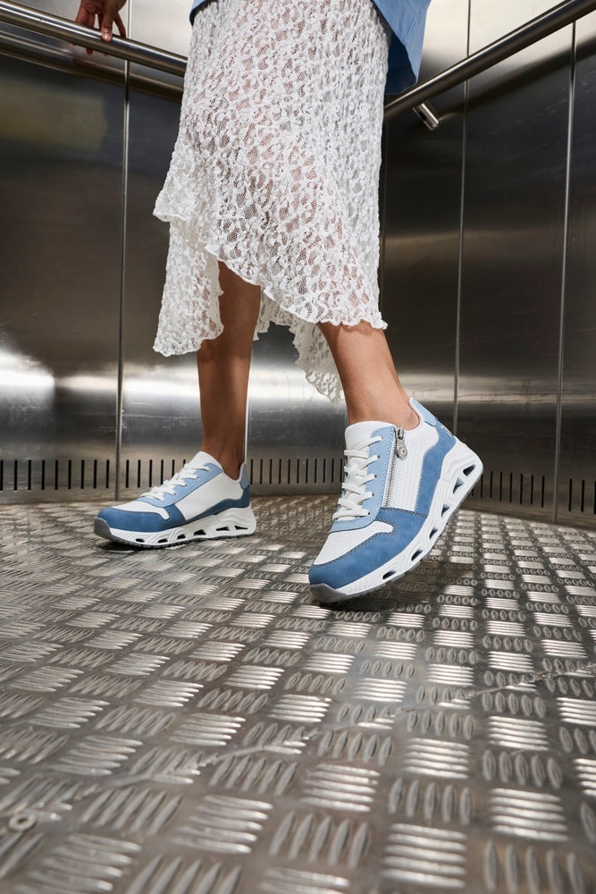 RIEKER Sport Keilsneaker  Schnürschuh, Halbschuh, Freizeitsneaker mit Reißverschluss