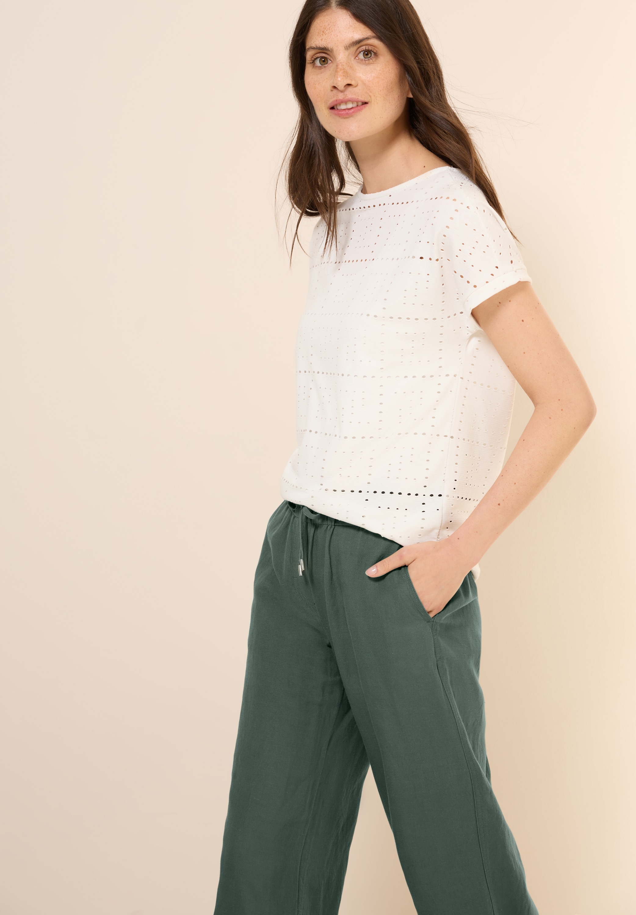 Cecil Leinenhose »Style Neele«, Sommerhose mit Kordelzug und aus einem Leinenmix