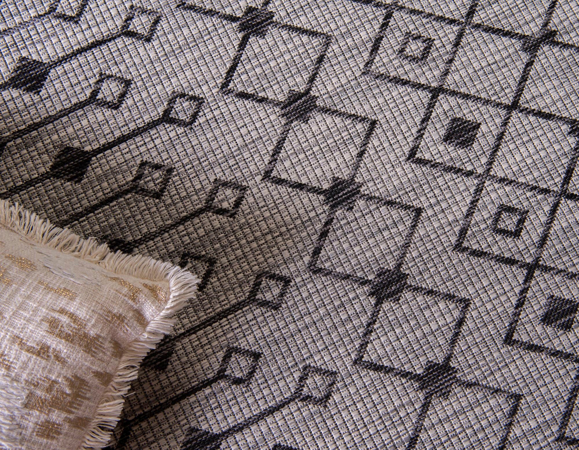 Myflair Möbel & Accessoires Teppich »Outdoor Crosses Lagerräumung«, rechteckig, 4 mm Höhe, Flachgewebe, Rauten Muster, In- und Outdoor geeignet