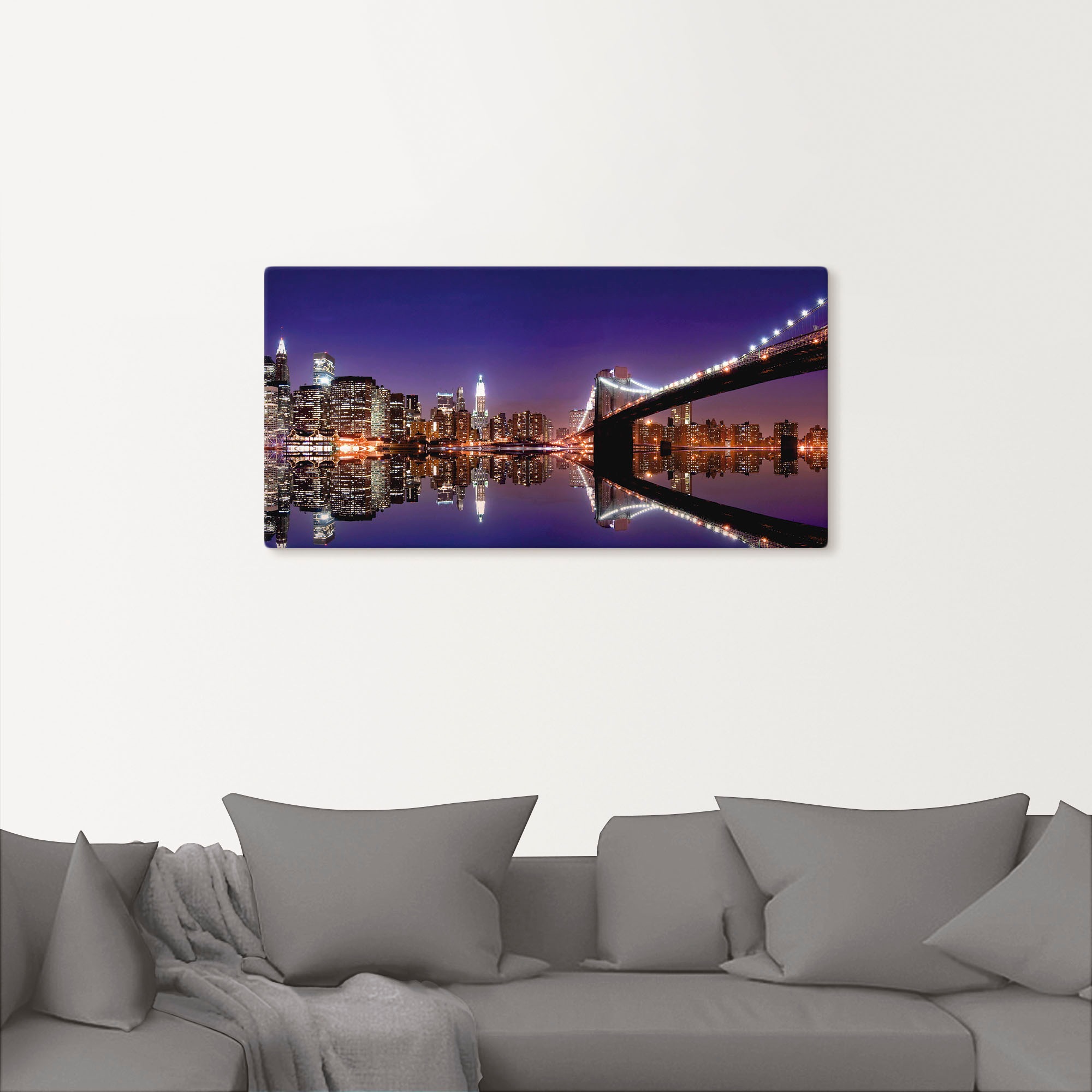 Artland Leinwandbild »New York Skyline«, Amerika, (1 St.), auf Keilrahmen gespannt