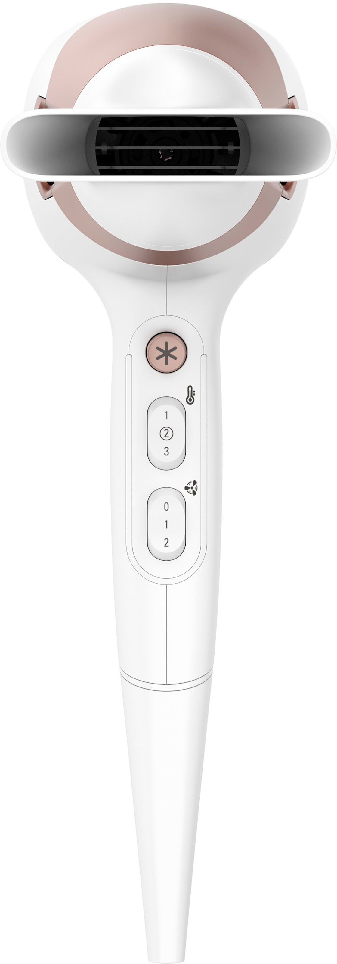 Rowenta Haartrockner »Studio Dry Glow Haartrockner, 2100 W, Föhn mit Diffusor für Locken,«, 2100 W, 2 Aufsätze, 3 Temperatur- und 2 Geschwindigkeitsstufen, Kaltlufttaste, CV5830