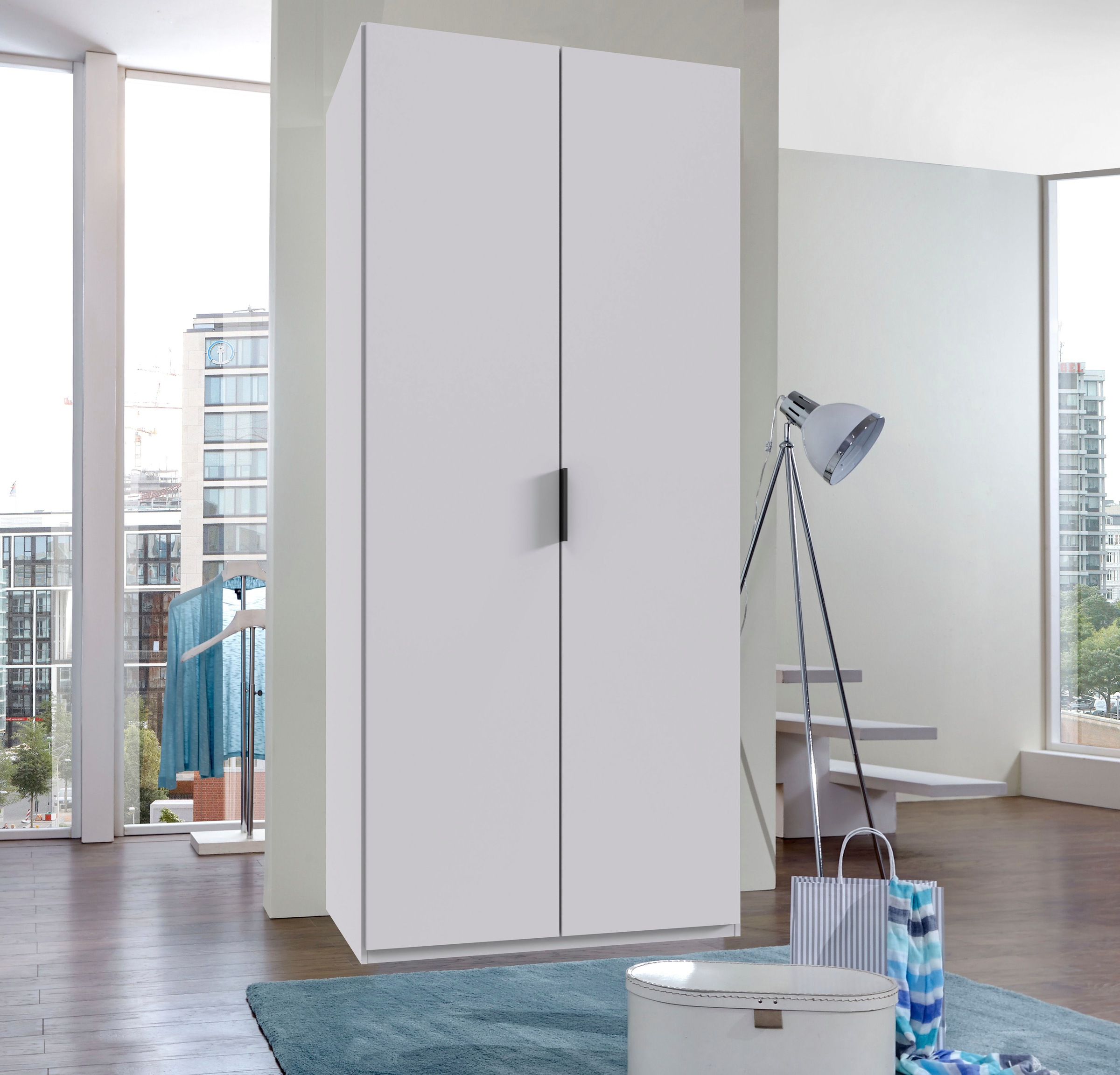 Wimex Kleiderschrank »Oxford by fresh to go, in 3 Breiten, Made in Germany«, (wahlweise mit oder ohne Spiegel), mit hochwertigen Falttüren für den perfekten Überblick