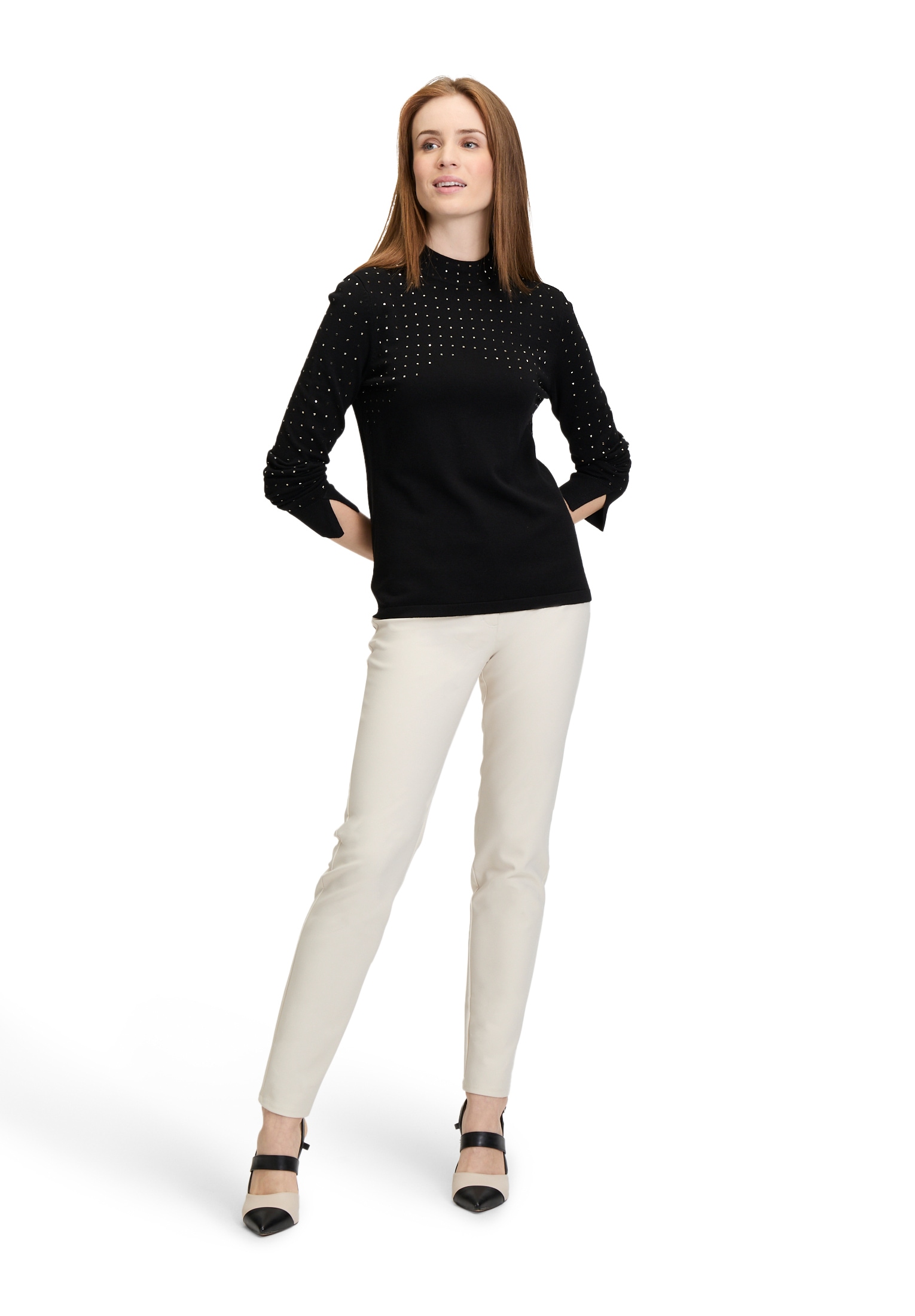 Betty Barclay Rundhalspullover »Feinstrickpullover mit Strass«