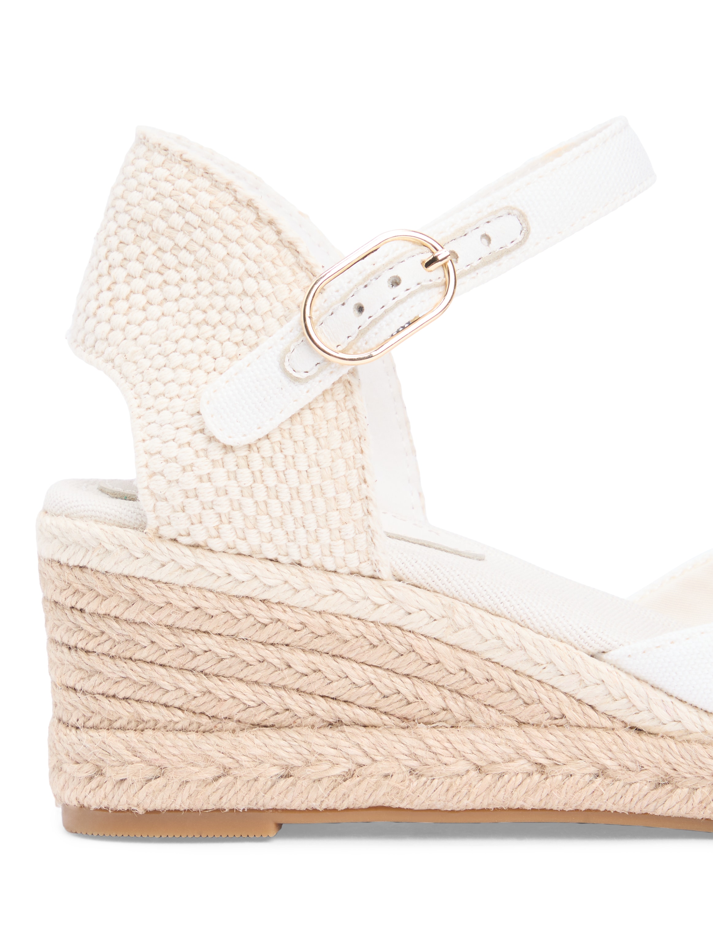 Tommy Hilfiger Keilsandalette »MID WEDGE ESPAD CLOSED TOE«  Plateau, Sommerschuh mit verstellbarer Schnalle, schmale Form