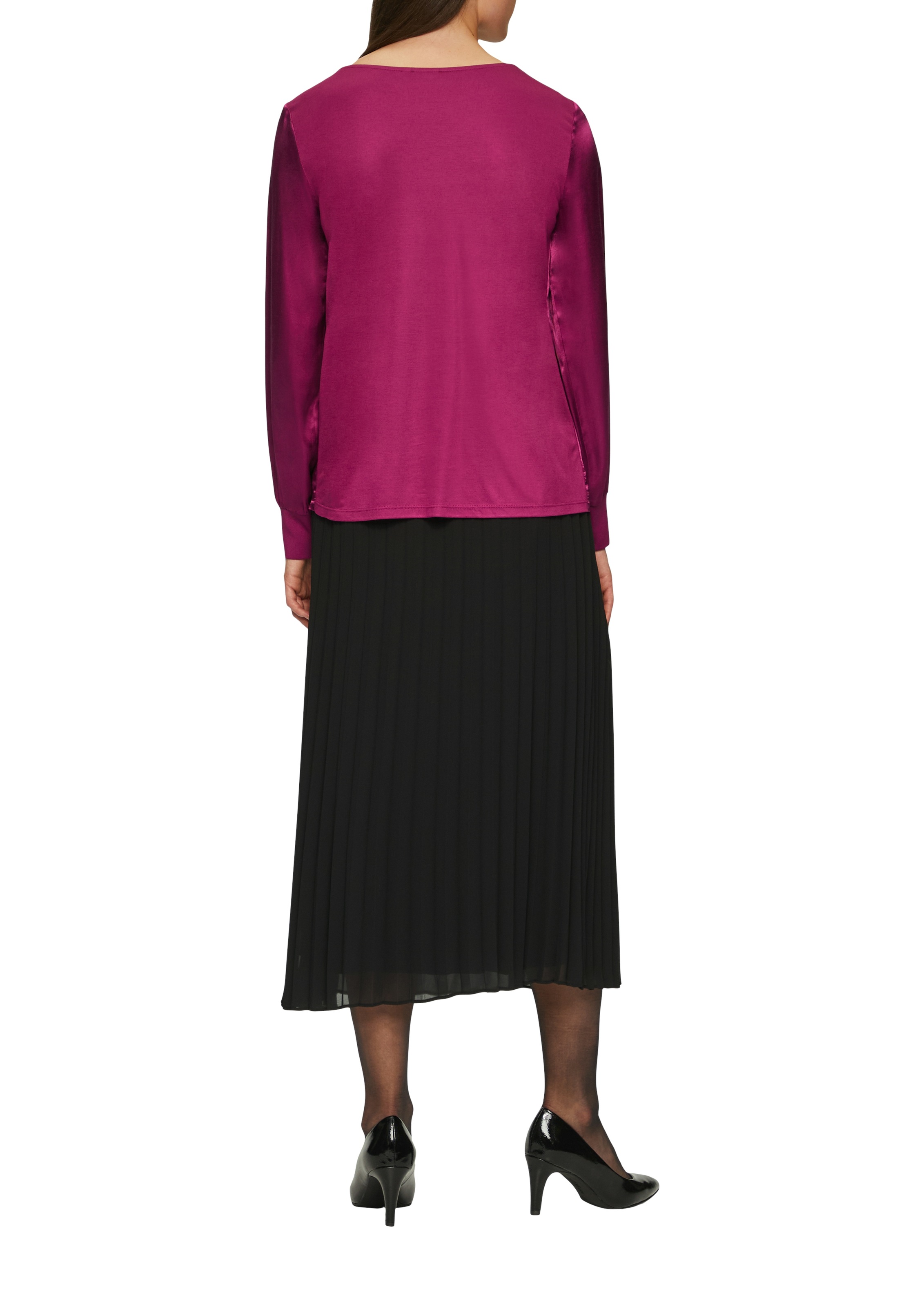 s.Oliver BLACK LABEL Langarmshirt, mit U-Boot Ausschnitt