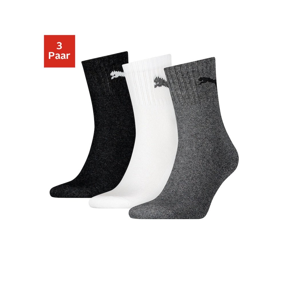 PUMA Sportsocken »short crew«, (3 Paar)