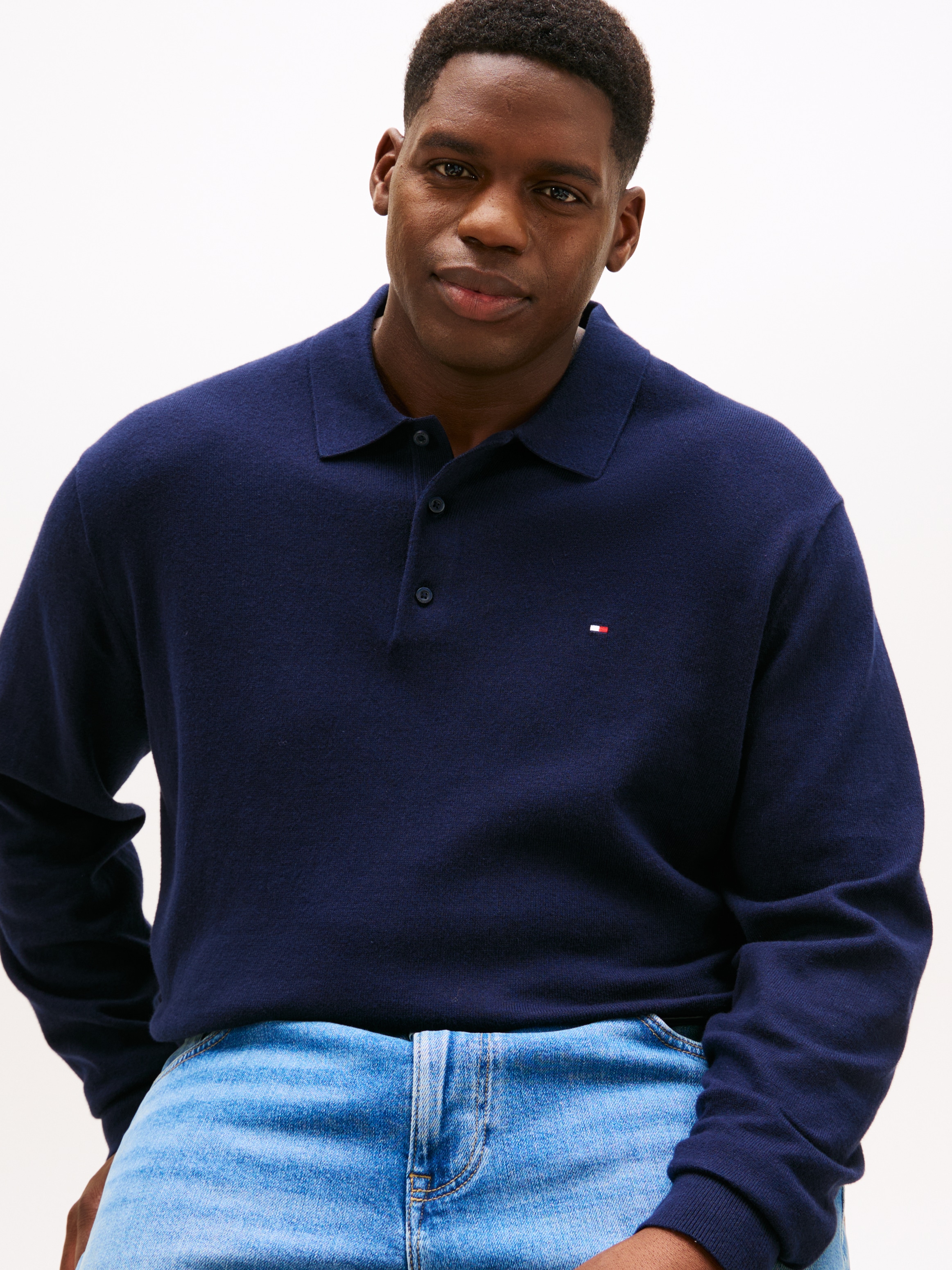 Tommy Hilfiger Big & Tall Polokragenpullover »BT-PIMA ORG CTN CASH«, Große Größen, regular fit, Polokragen