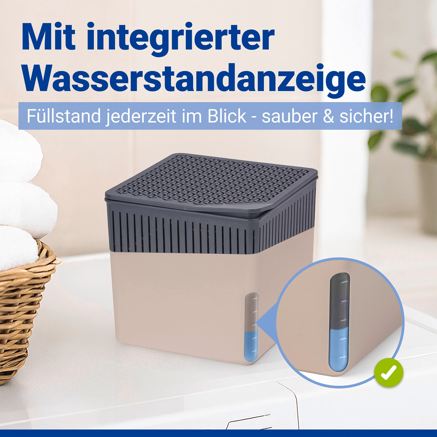 WENKO Luftentfeuchter »Cube« für 80 m³ Räume 2 x 1000g