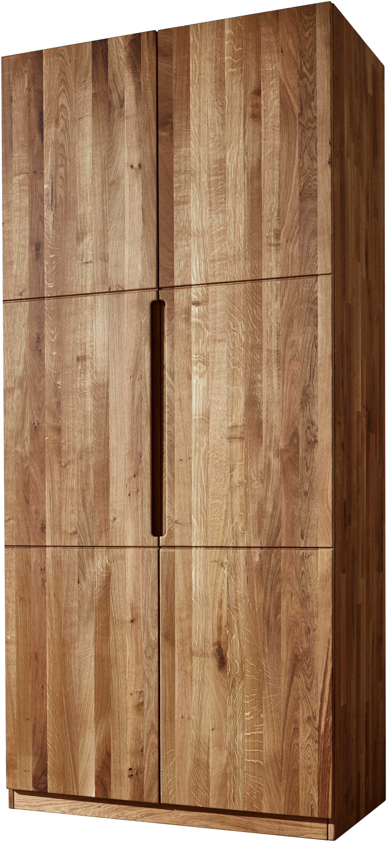 Home affaire Kleiderschrank »Azelie, aus Wildeiche« Massivholz-Kleiderschrank, im 50 cm Raster planbar