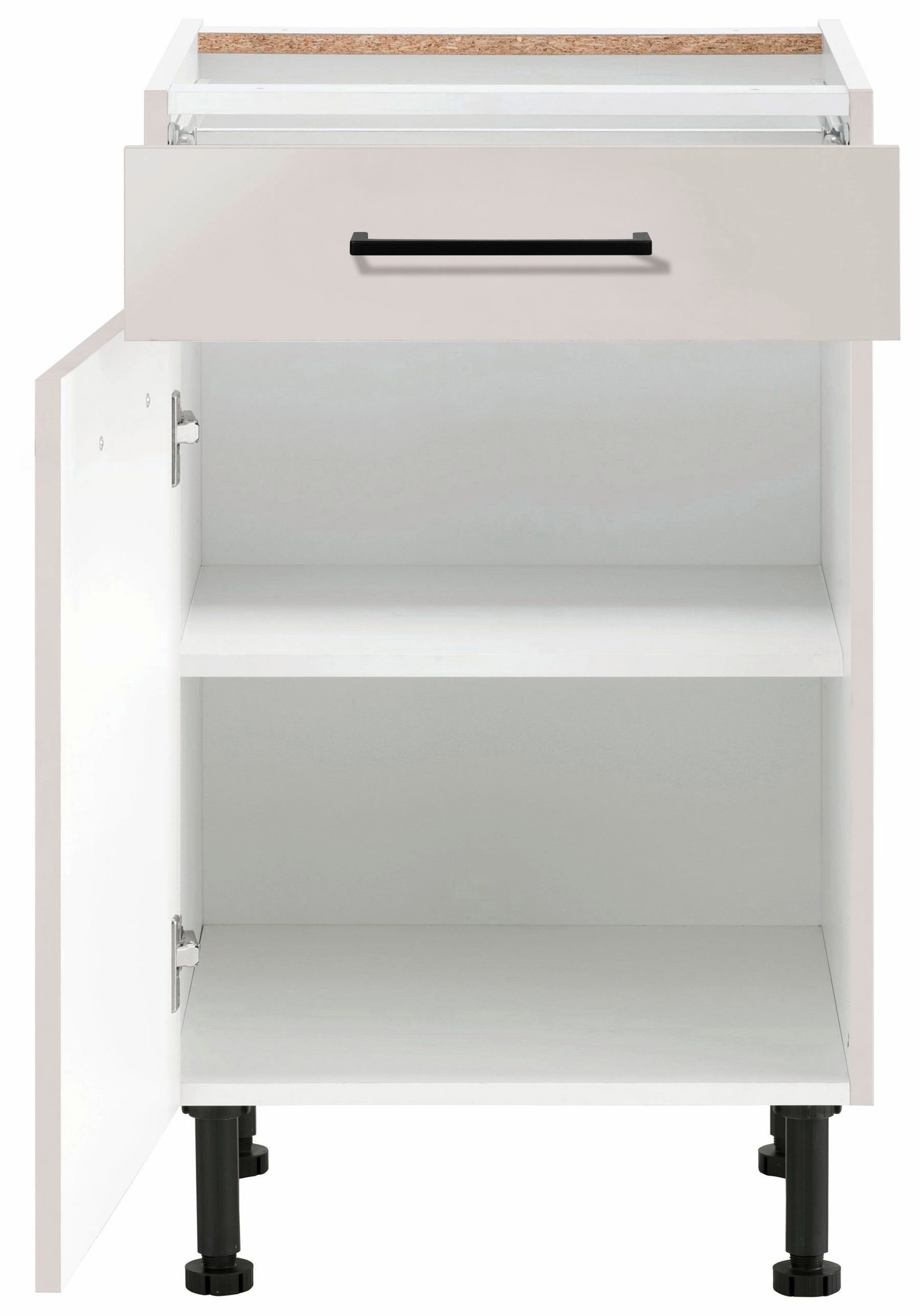 wiho Küchen Unterschrank »Nisos« 50 cm breit, Soft-Close in Schubkästen, verstellbare Füße, ohne Platte