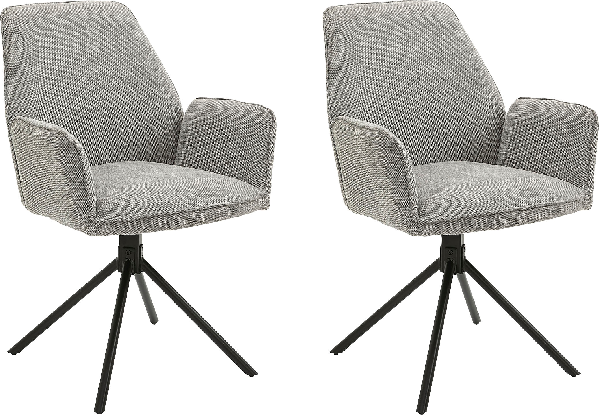 byLIVING Esszimmerstuhl »Blair«, (Set), 2 St., Webstoff, 2er-Set, 360 Grad drehbar, gemütlicher Sessel, verschiedenen Stoffe