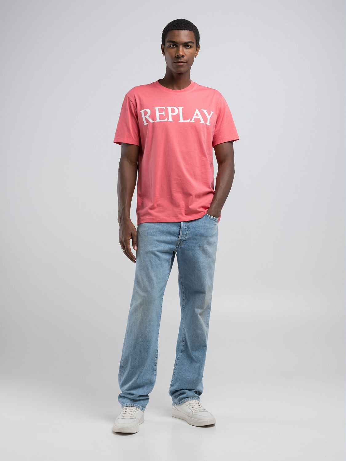 Replay T-Shirt mit Logo-Frontprint