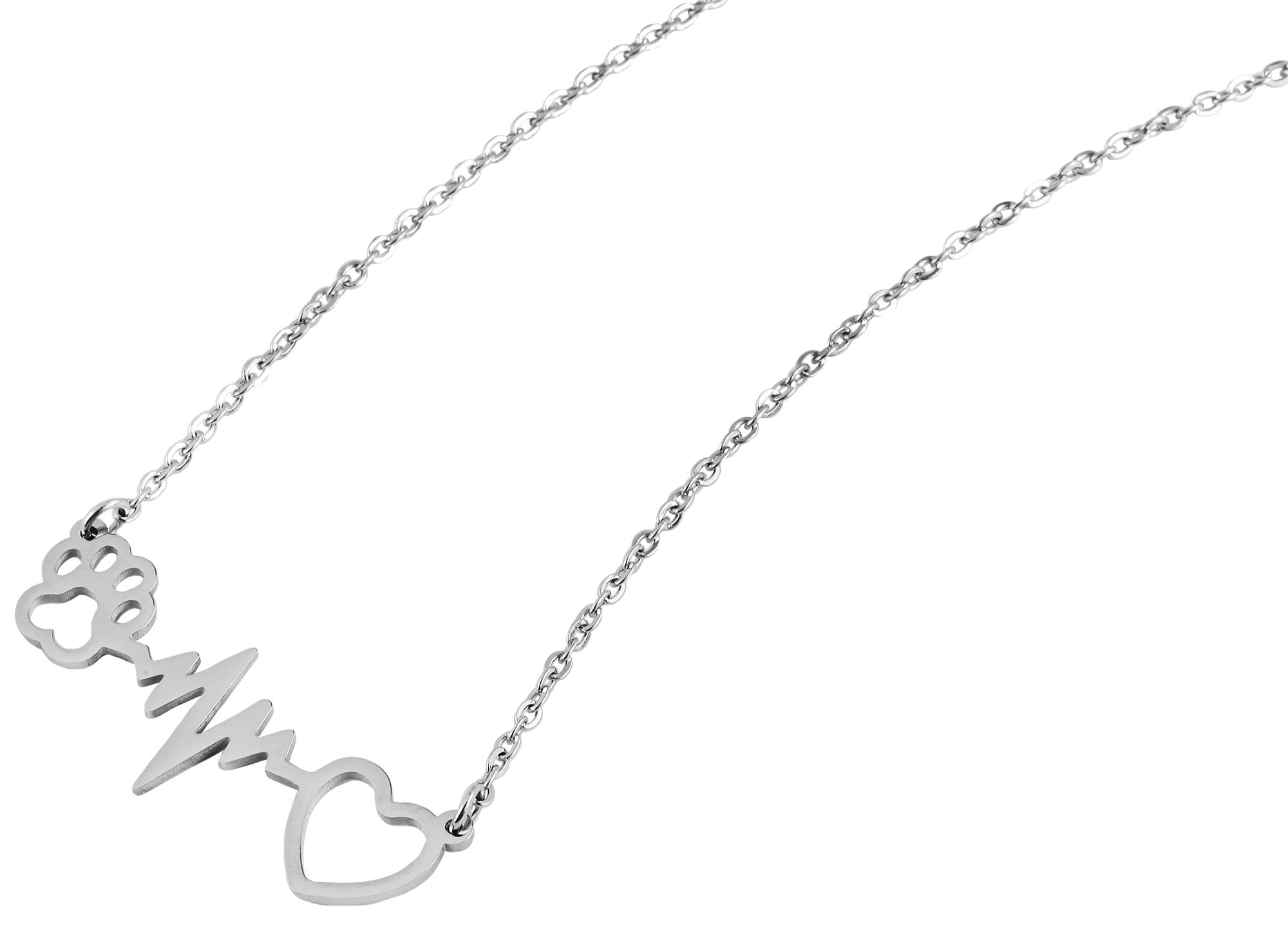 Adelia´s Gliederkette »Damen Halskette ¿ Herz aus Edelstahl 43+5«