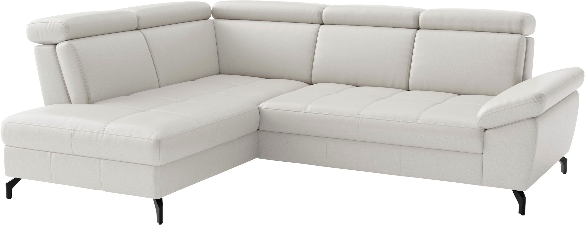 sit&more Ecksofa »Vanity L-Form, B: 254 cm, mit Sitz-, Kopf- und Armteilverstellung« Couch optional mit Schlaffunktion & Bettkasten, Leder