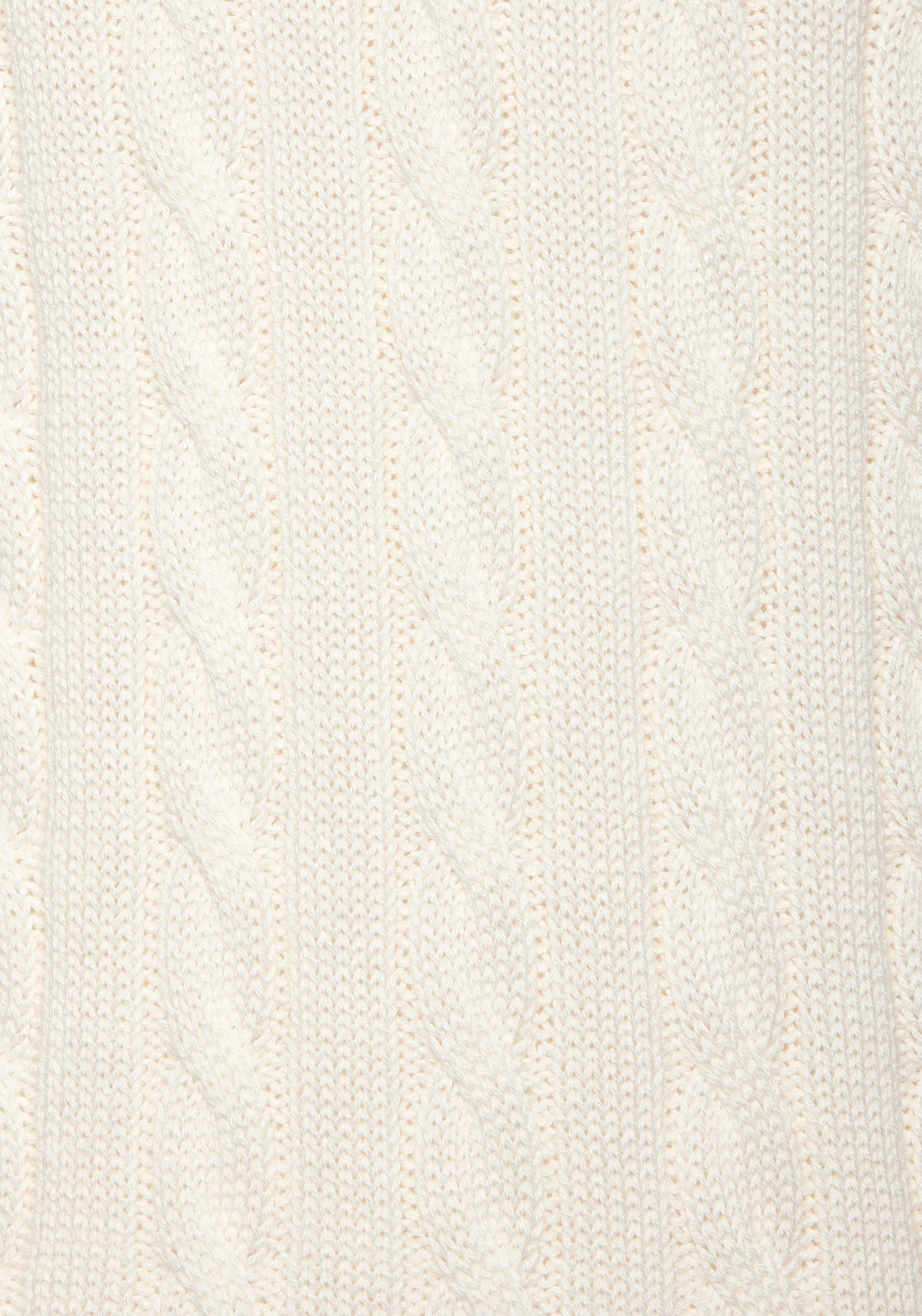 LASCANA V-Ausschnitt-Pullover mit Zopfstrickmuster