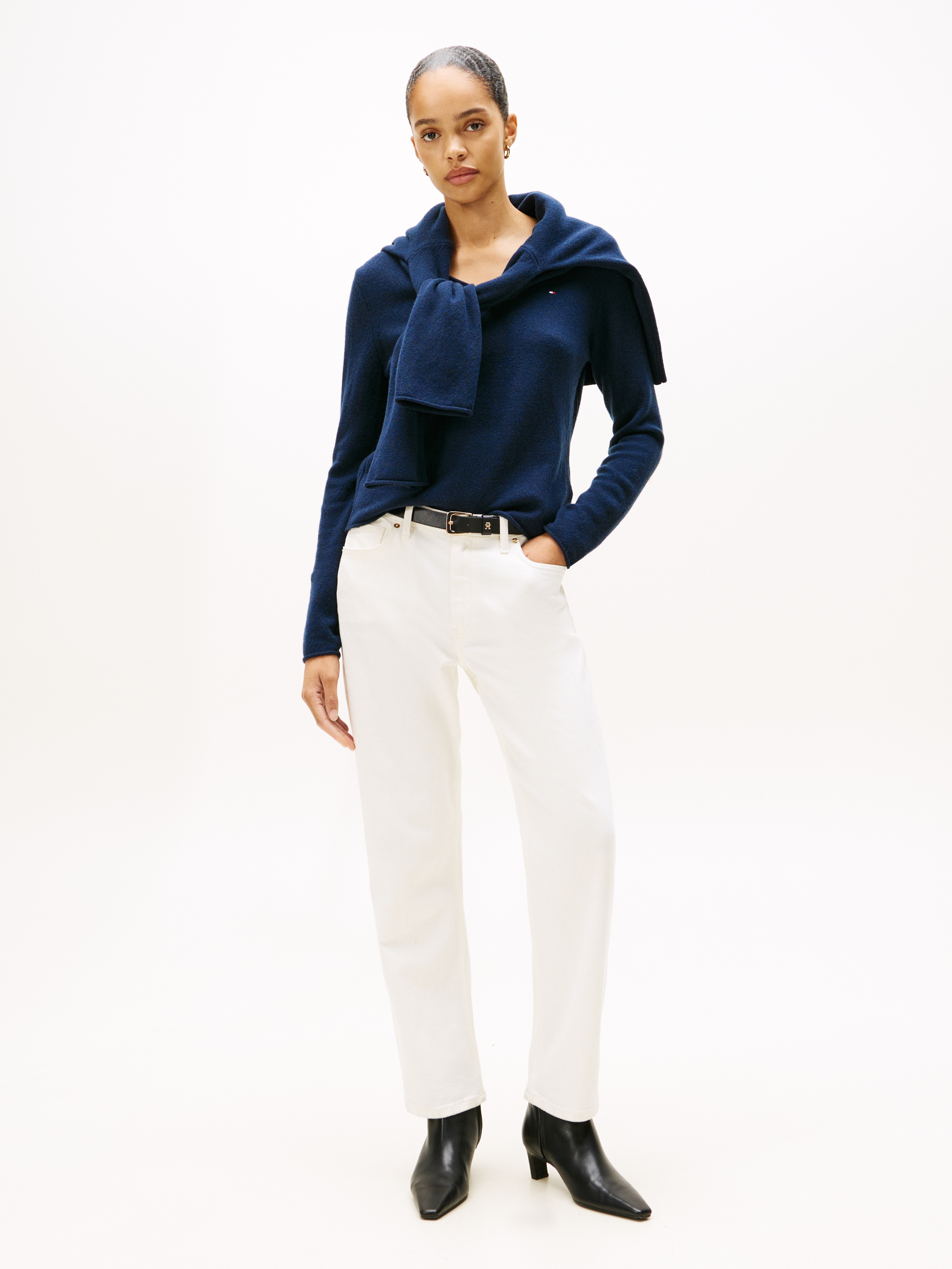 Tommy Hilfiger Strickpullover »SOFT WOOL V-NK SWEATER« aus reiner Wolle