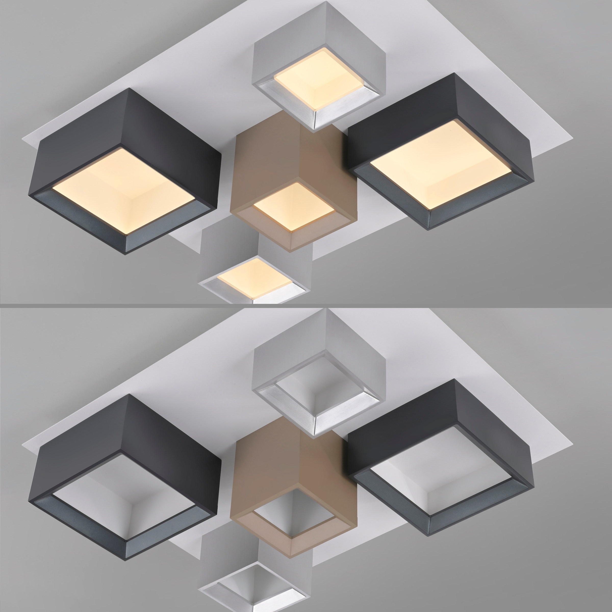 Neuhaus PURE LED Deckenleuchte »PURE Manhattan« LED-Board 1 Stk. warmweiß - kaltweiß Stufenloses dimmen per Funk-Fernbedienung, CCT, Multicolor