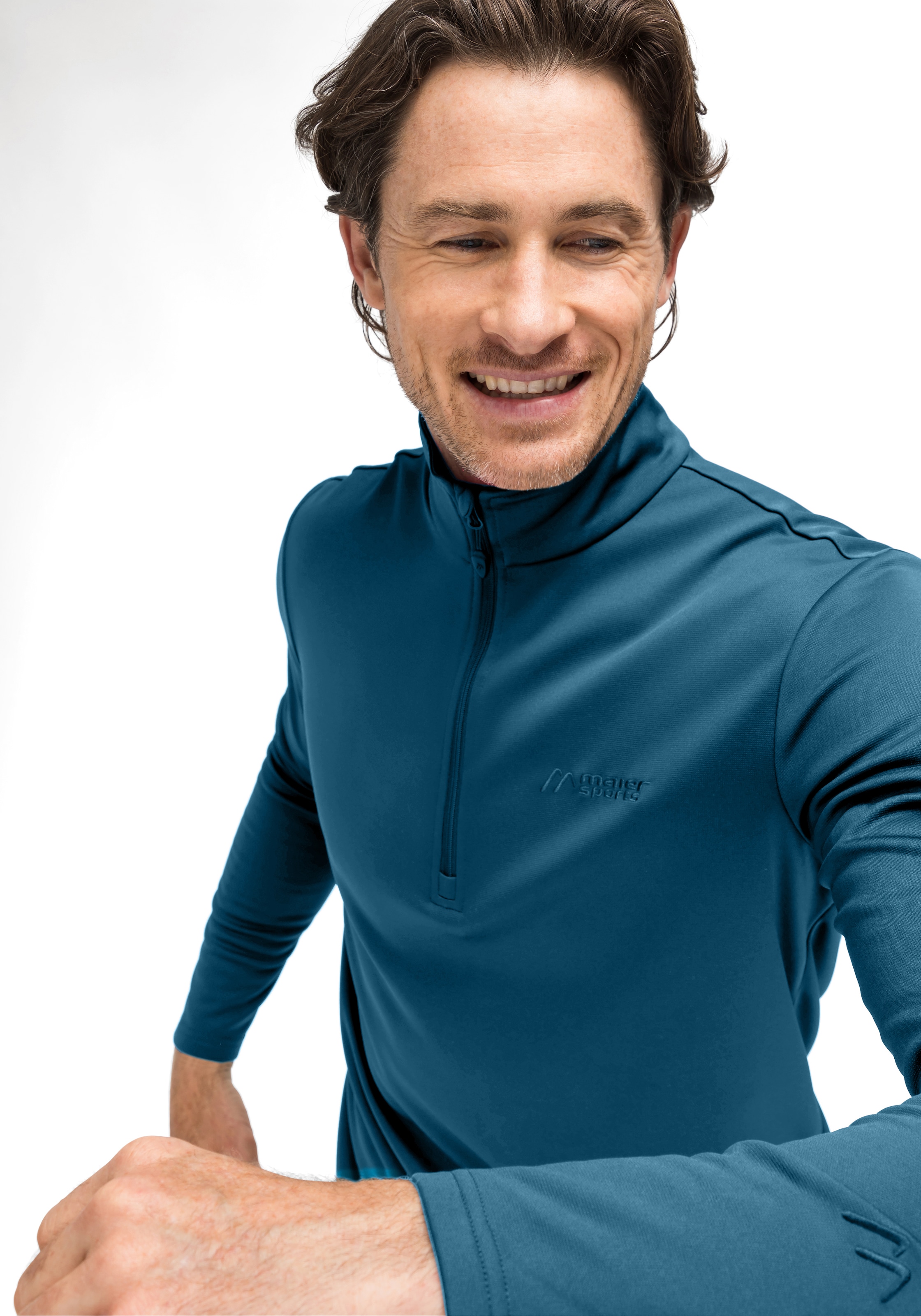 Maier Sports Fleecepullover »Felix«, Herren Fleece, funktioneller Midlayer, Half-Zip, Regular Fit
