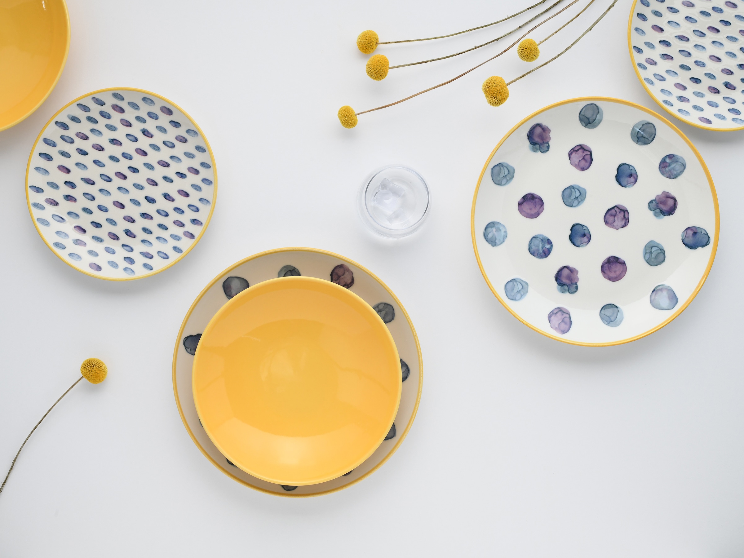 CreaTable Teller-Set »Maisie Bunt, Tellerset 12-tlg« Dots, Polka Dots, Konfetti, Punkte